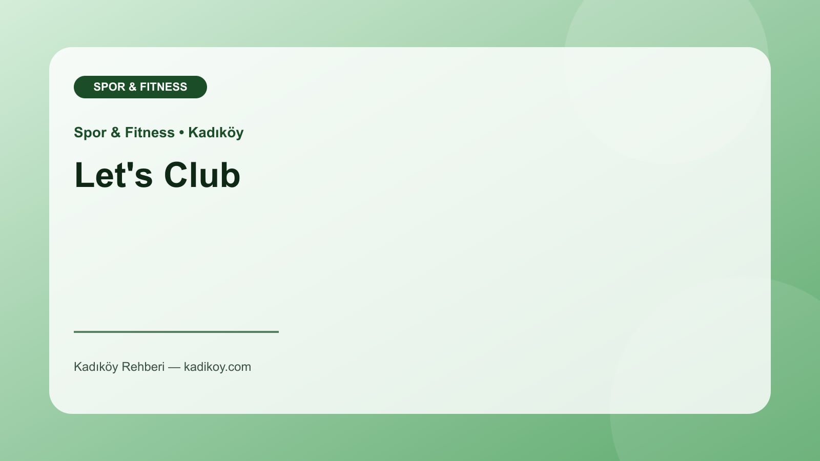 Let's Club - Kadıköy işletme fotoğrafı