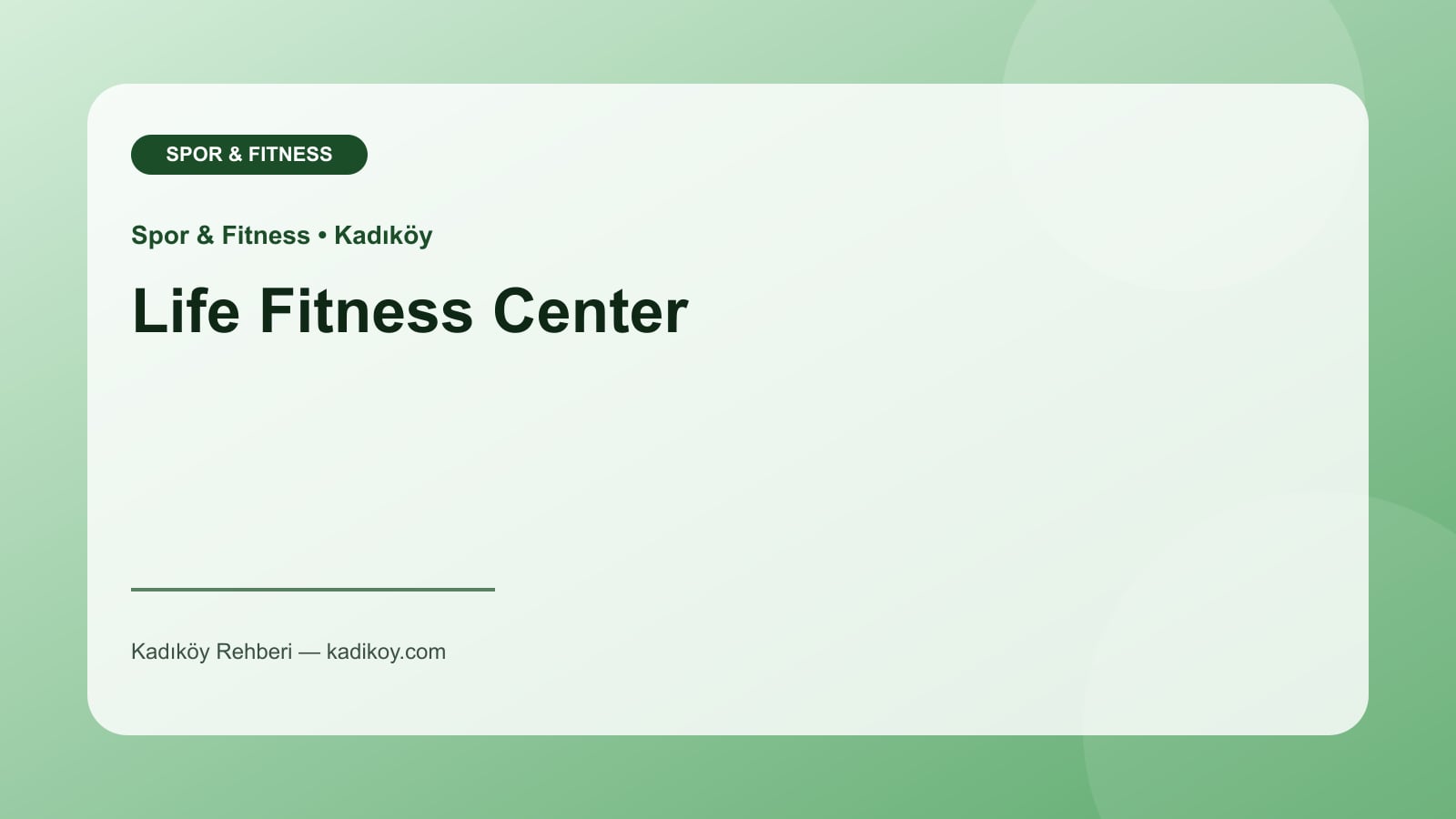 Life Fitness Center - Kadıköy işletme fotoğrafı