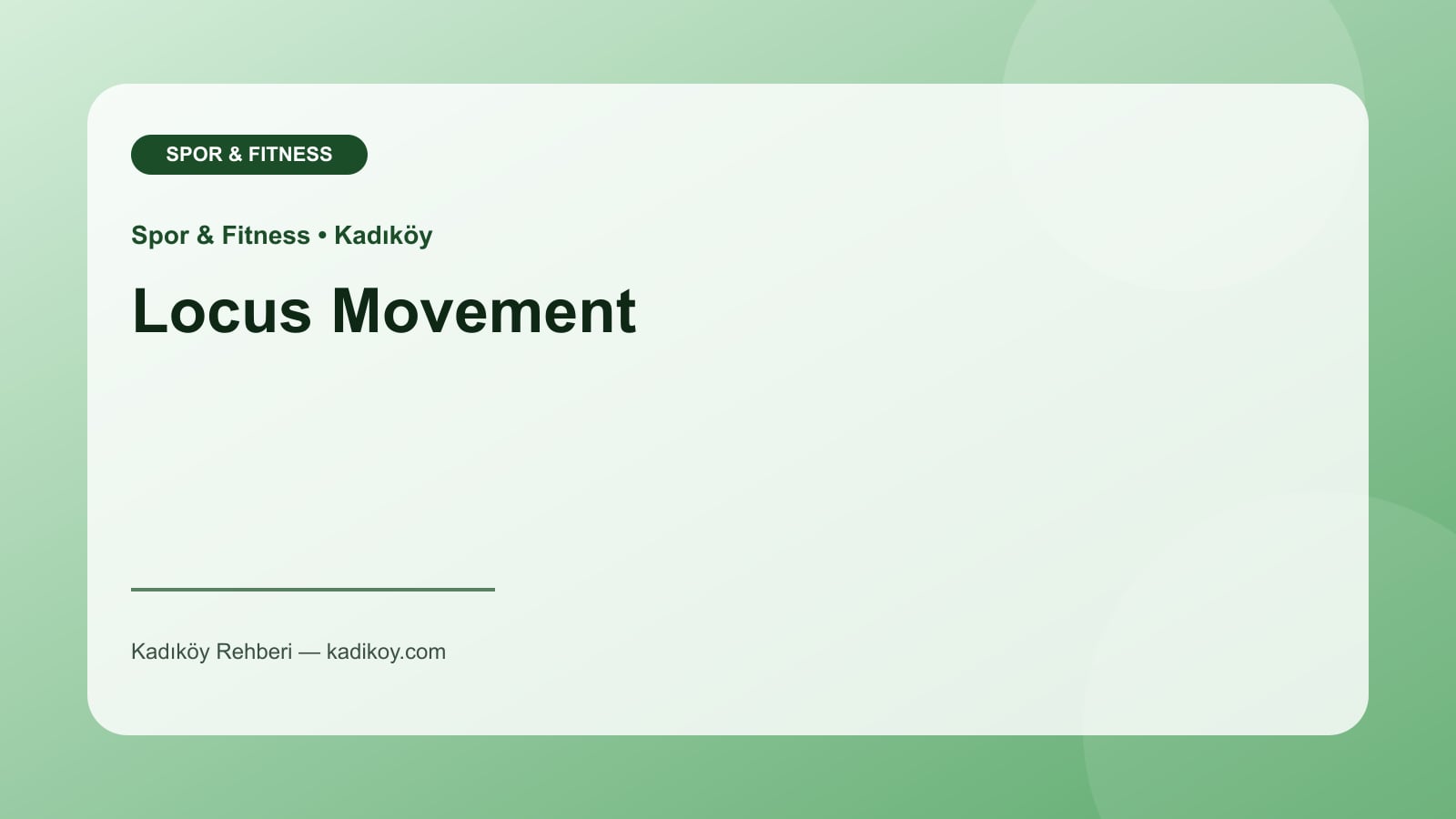 Locus Movement - Kadıköy işletme fotoğrafı