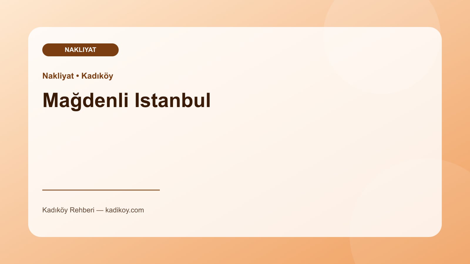 Mağdenli Istanbul - Kadıköy işletme fotoğrafı