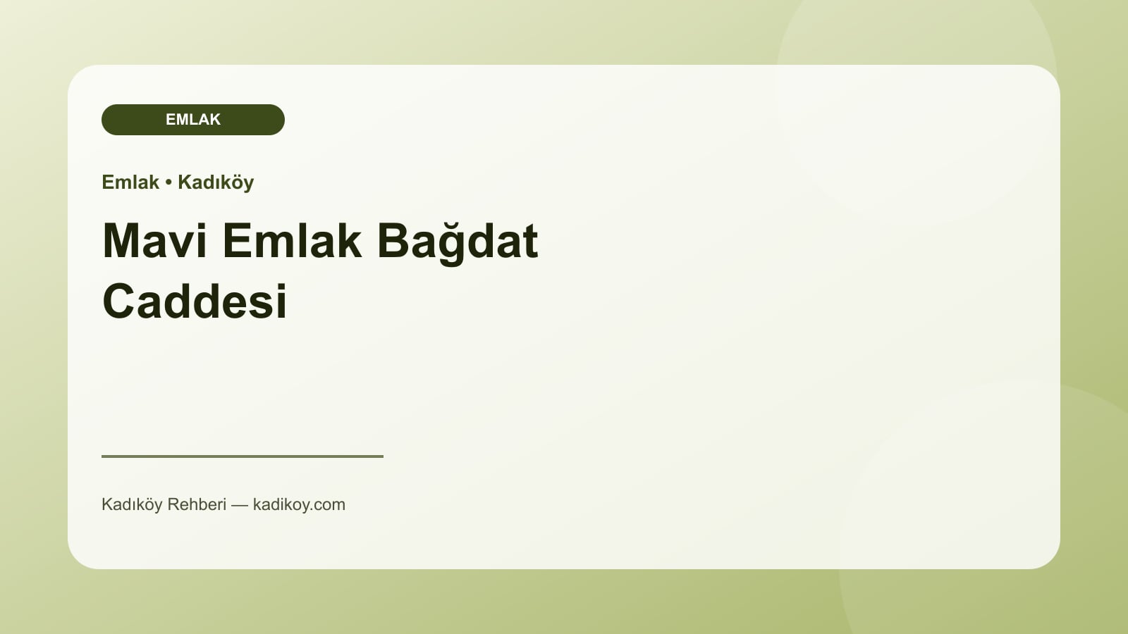 Mavi Emlak Bağdat Caddesi - Kadıköy işletme fotoğrafı