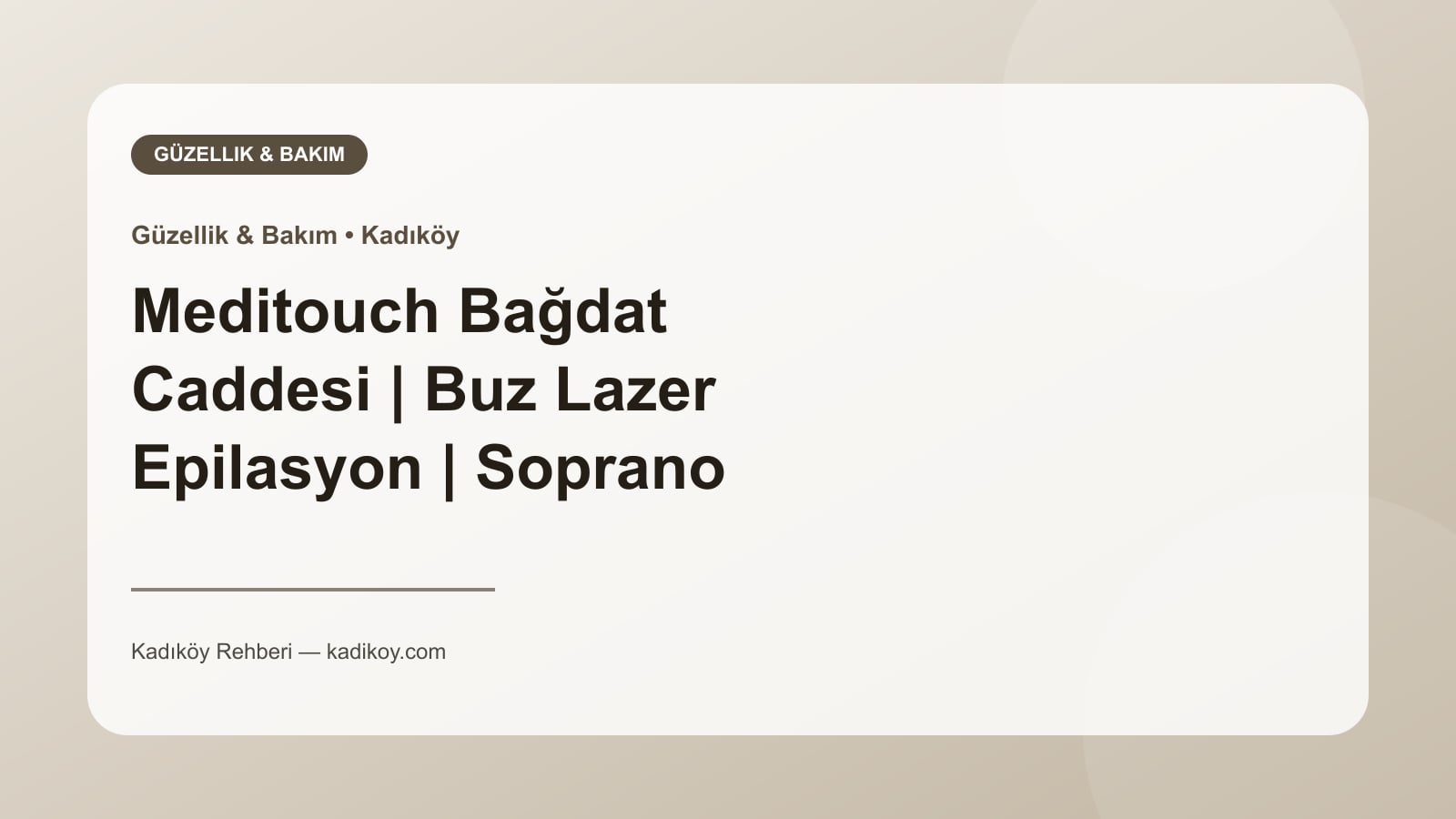 Meditouch Bağdat Caddesi | Buz Lazer Epilasyon | Soprano Titanium | LPG Alliance | Frozen Face | Aquapure | Emslim | Jetpeel - Kadıköy işletme fotoğrafı