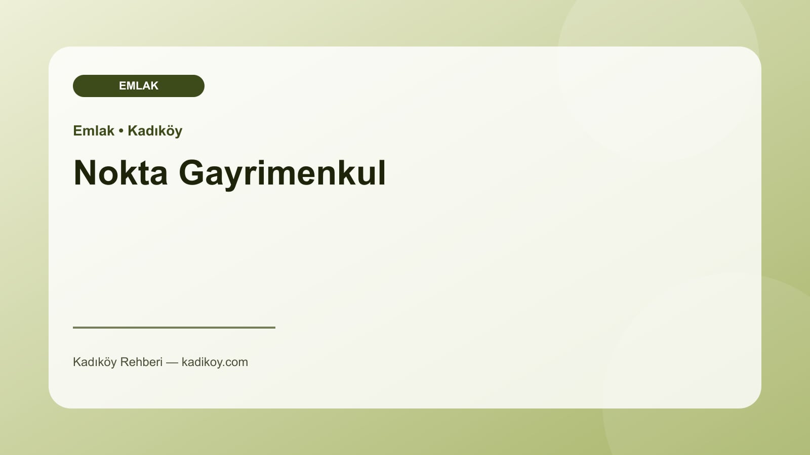 Nokta Gayrimenkul - Kadıköy işletme fotoğrafı