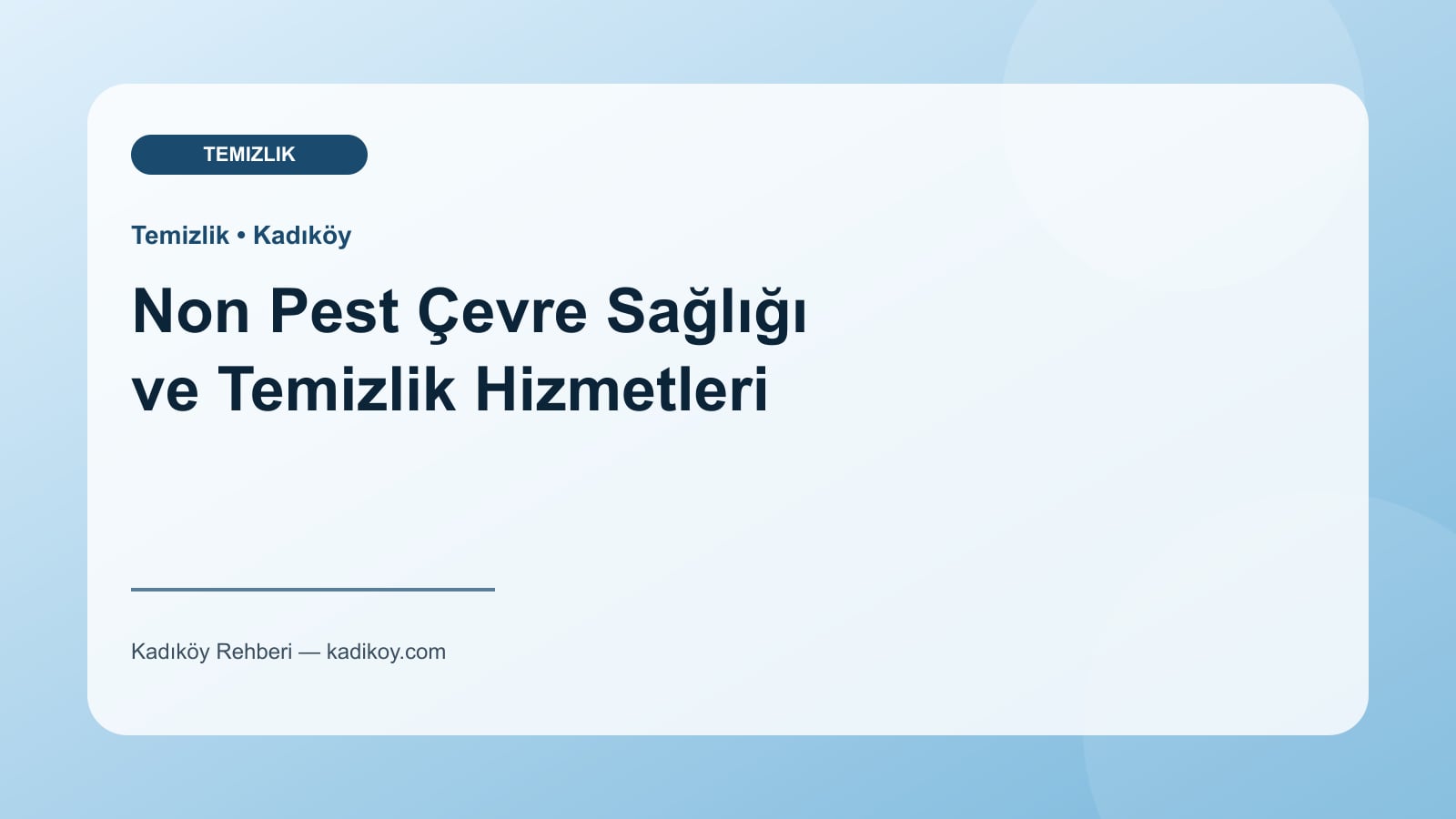 Non Pest Çevre Sağlığı ve Temizlik Hizmetleri - Kadıköy işletme fotoğrafı