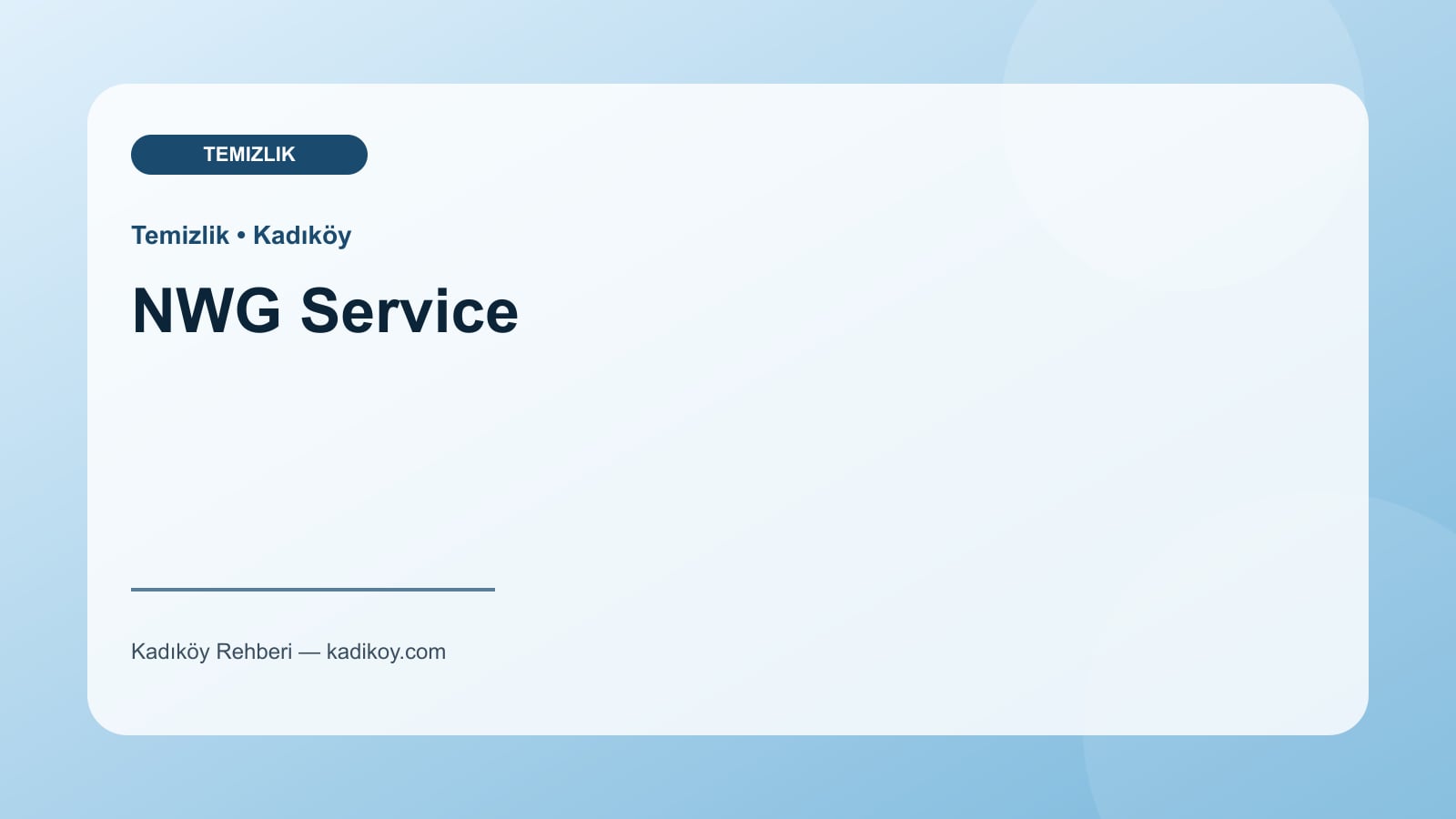 NWG Service - Kadıköy işletme fotoğrafı