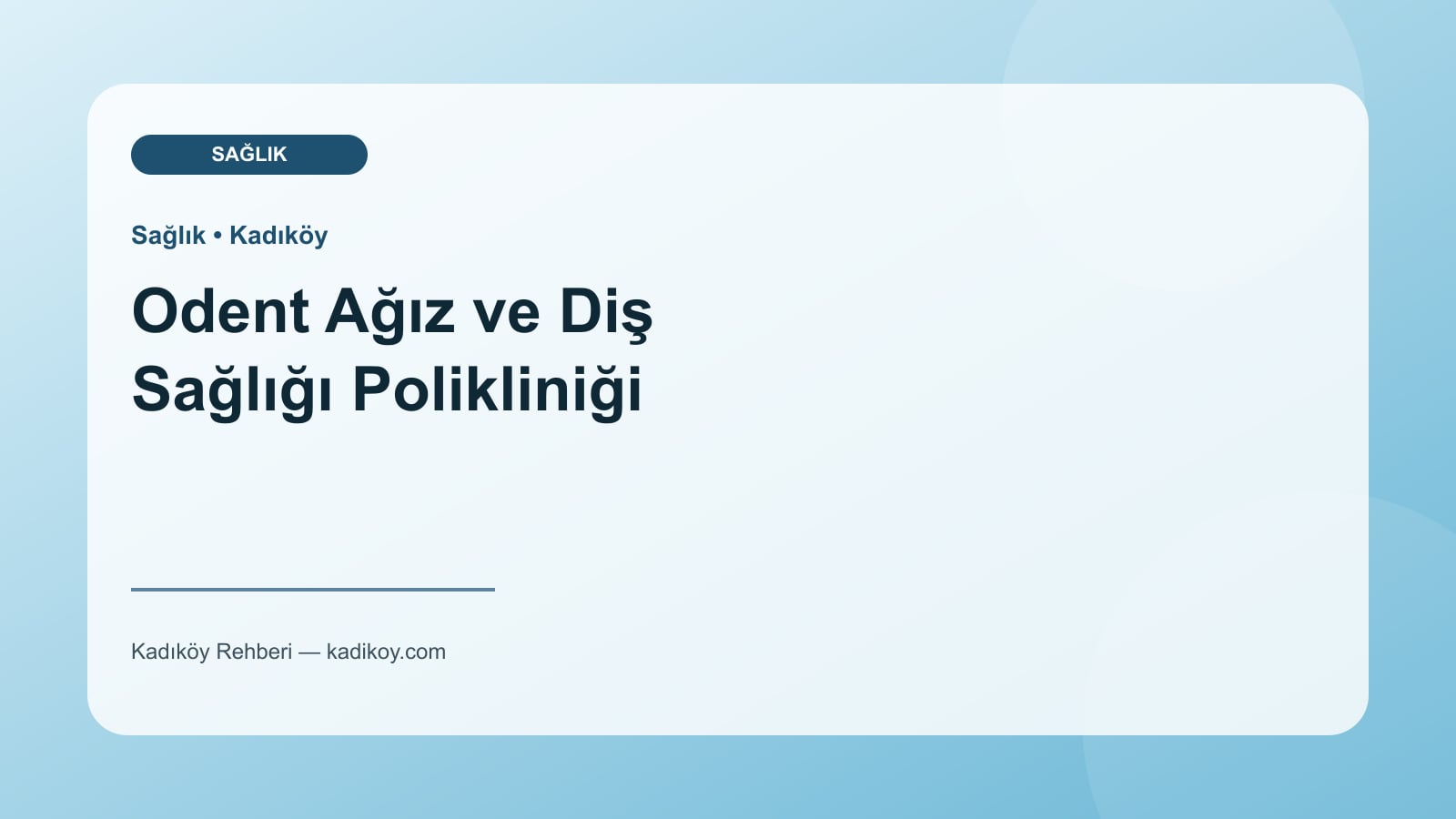 Odent Ağız ve Diş Sağlığı Polikliniği - Kadıköy işletme fotoğrafı