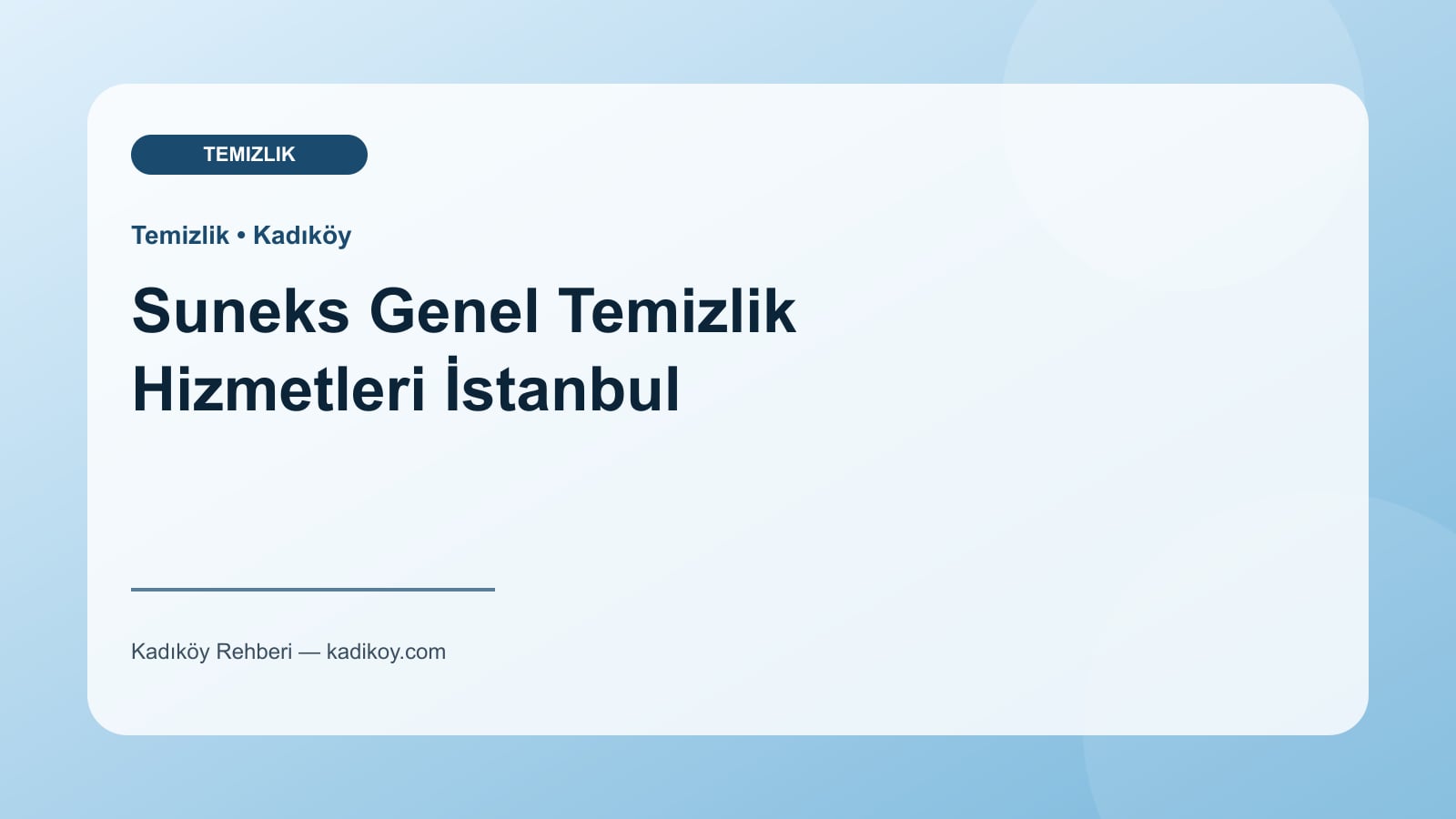 Suneks Genel Temizlik Hizmetleri İstanbul - Kadıköy işletme fotoğrafı