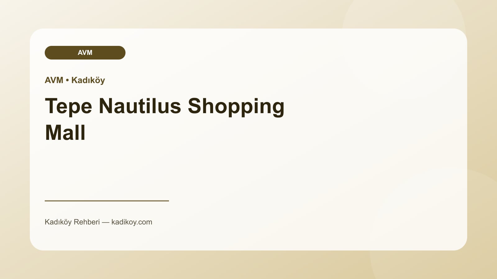 Tepe Nautilus Shopping Mall - Kadıköy işletme fotoğrafı