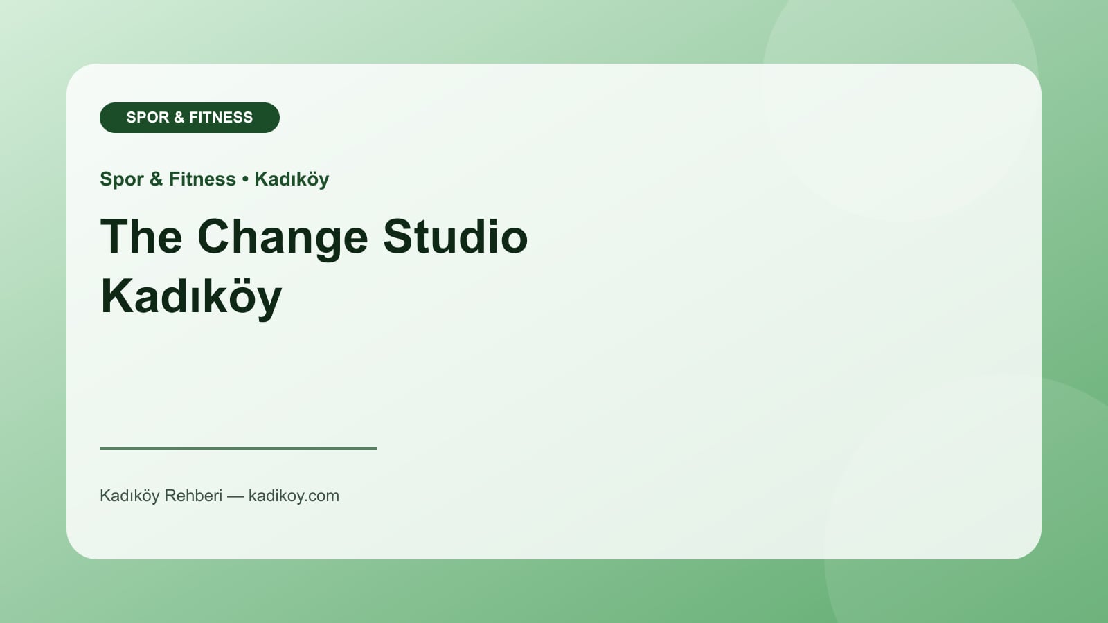 The Change Studio Kadıköy - Kadıköy işletme fotoğrafı
