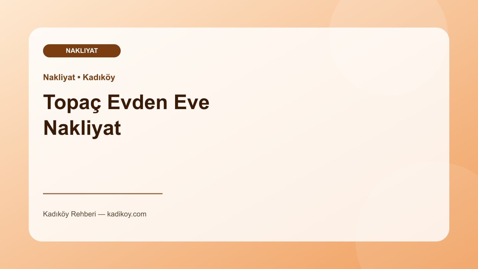Topaç Evden Eve Nakliyat - Kadıköy işletme fotoğrafı