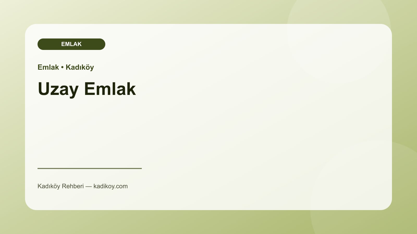 Uzay Emlak - Kadıköy işletme fotoğrafı
