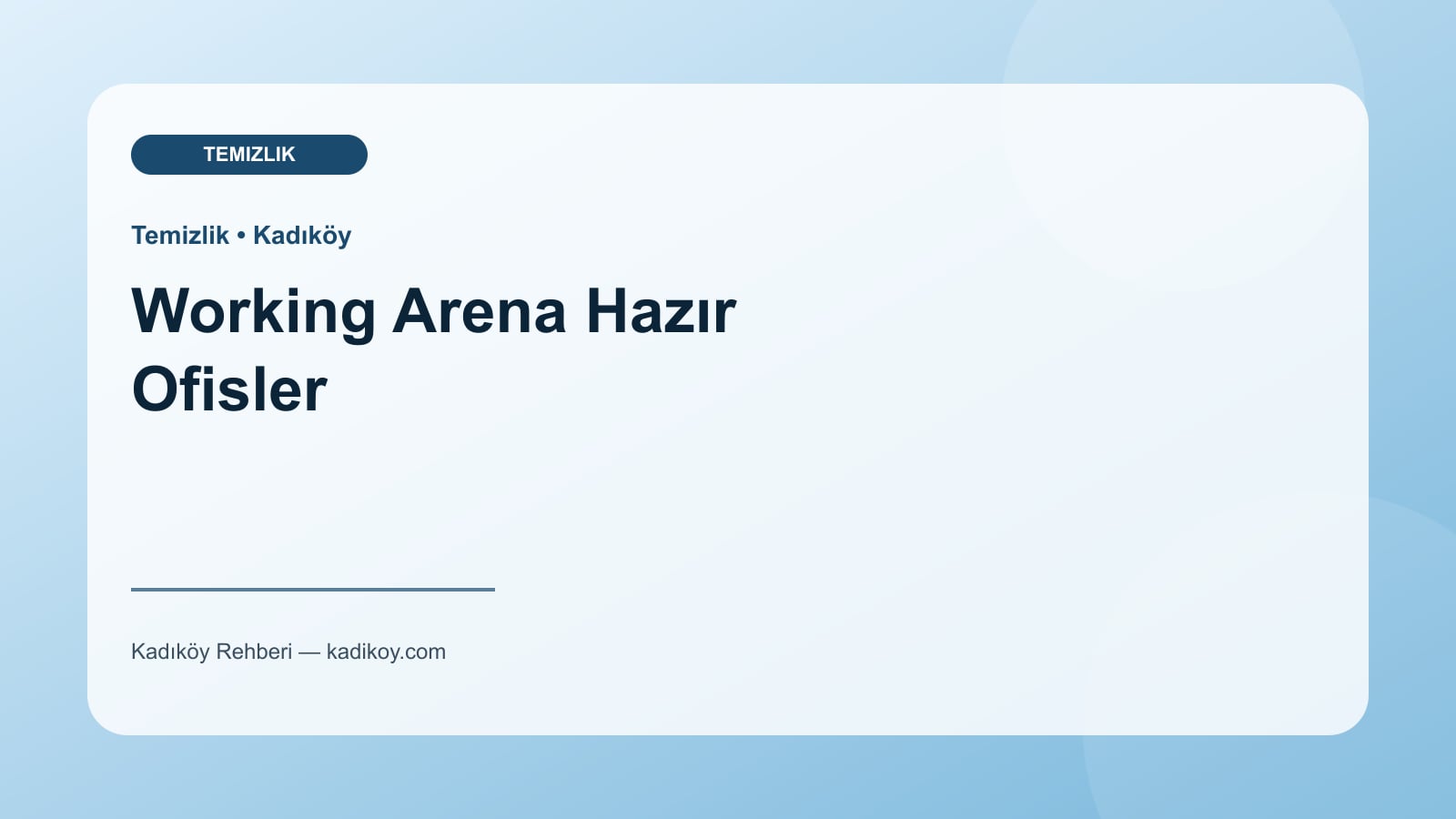 Working Arena Hazır Ofisler - Kadıköy yakın mekan fotoğrafı