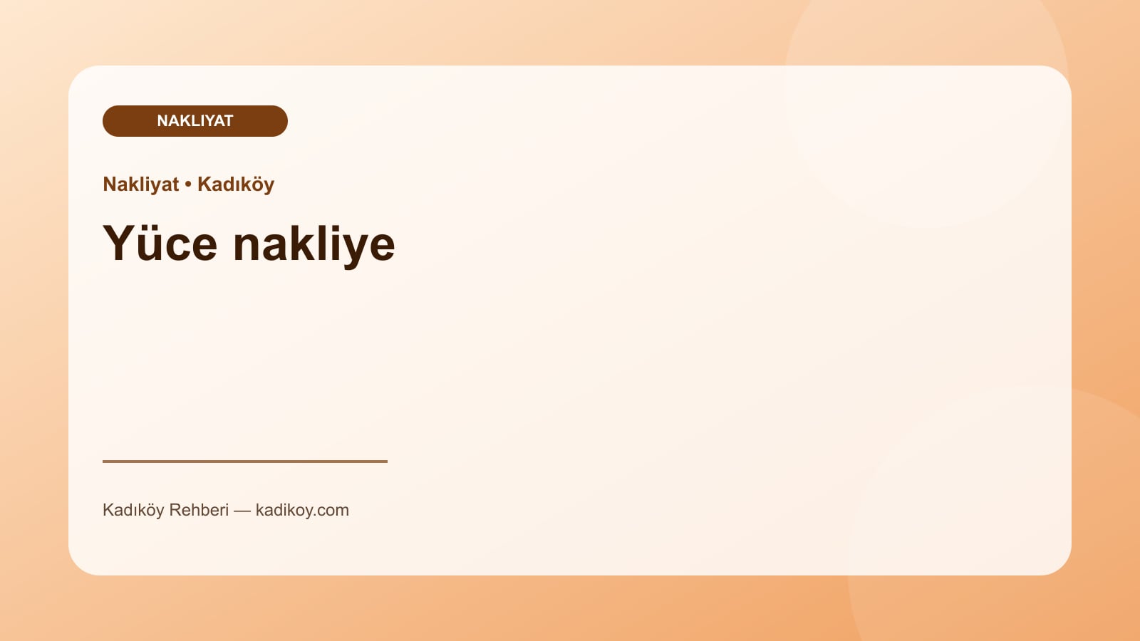 Yüce nakliye - Kadıköy işletme fotoğrafı