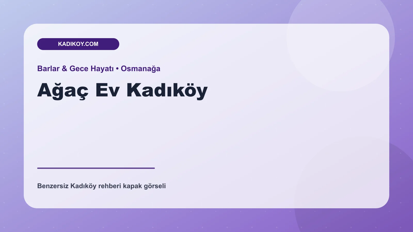 Ağaç Ev Kadıköy - Kadıköy işletme fotoğrafı
