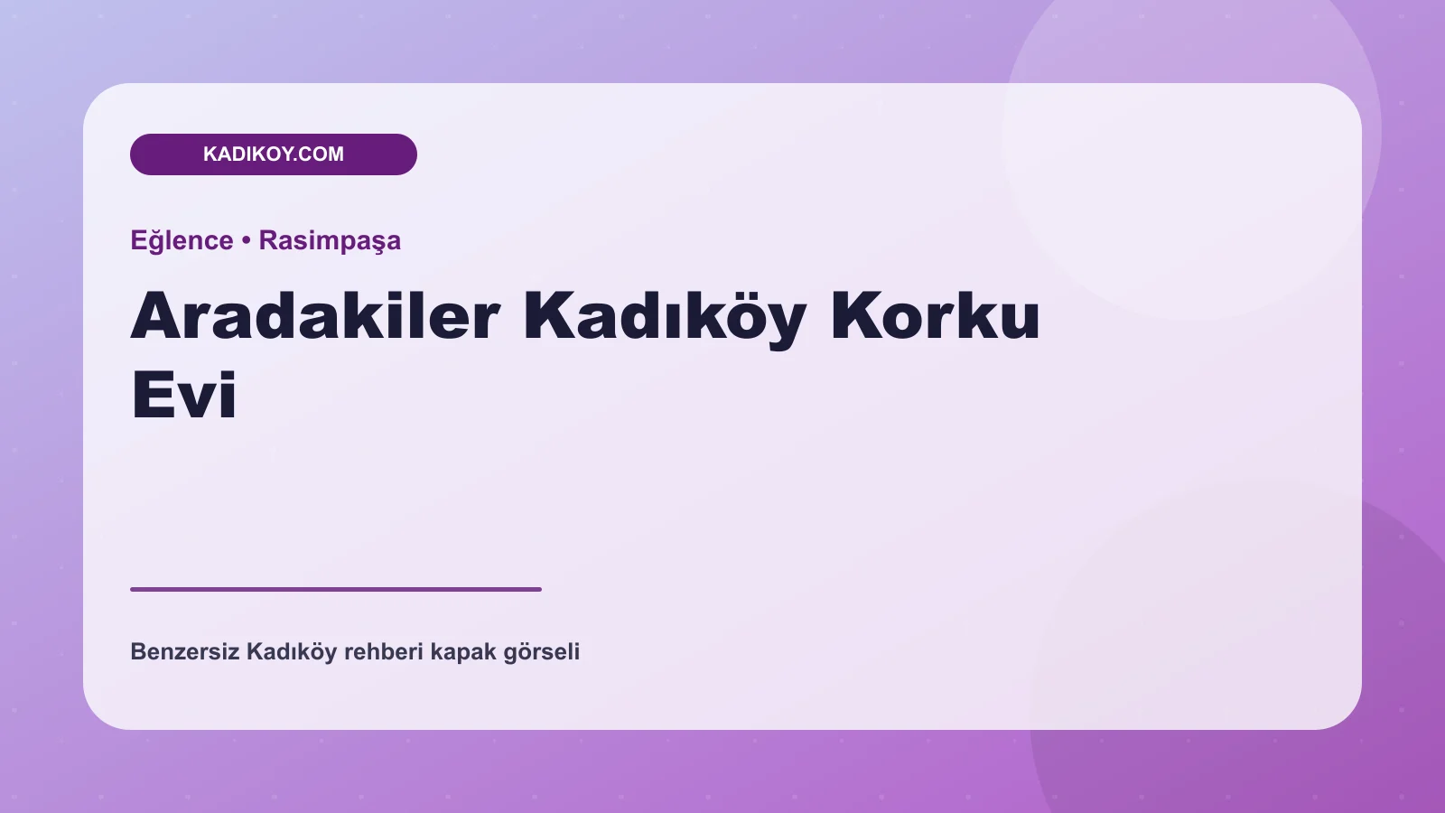 Aradakiler Kadıköy Korku Evi - Kadıköy işletme fotoğrafı