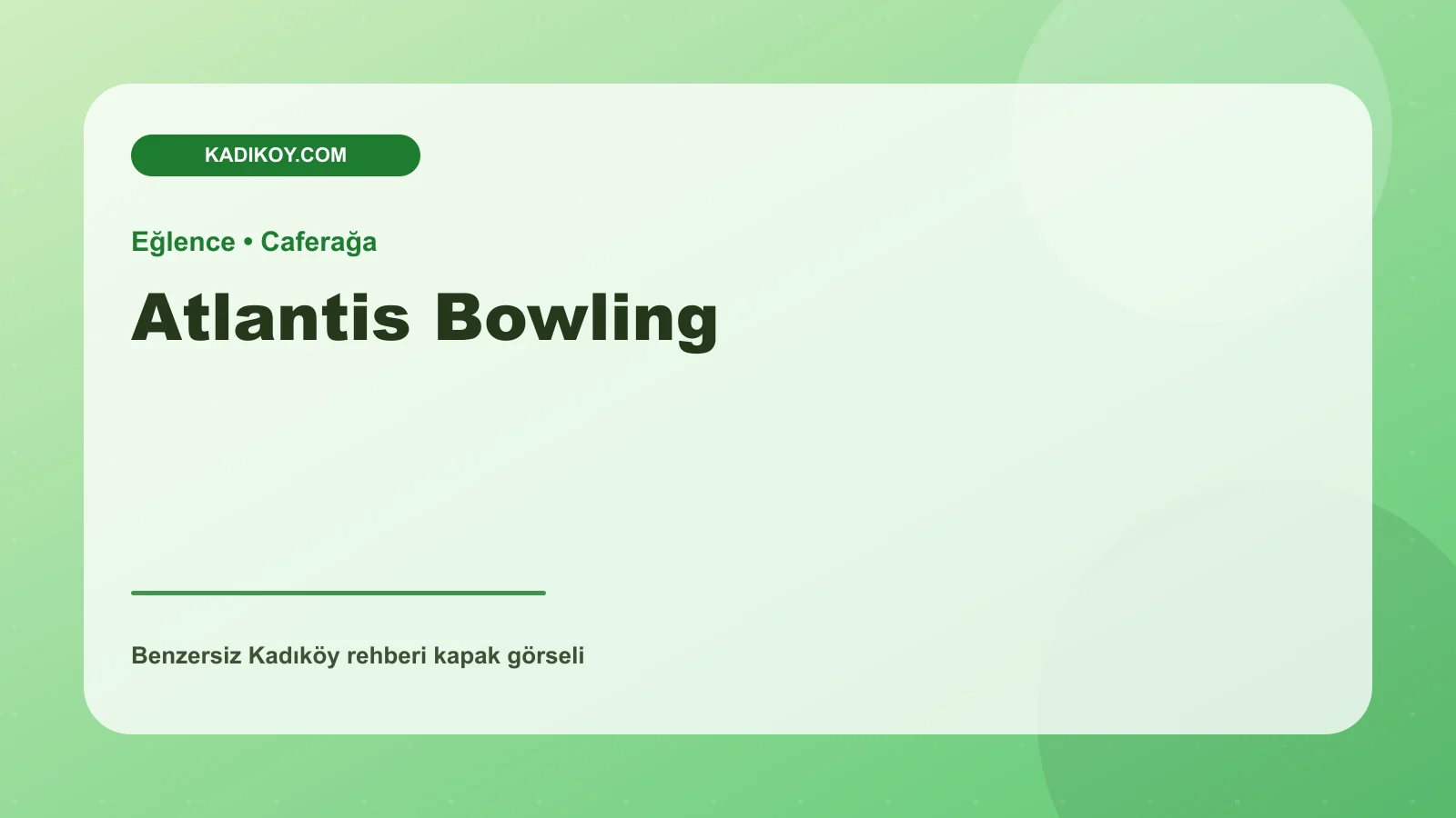Atlantis Bowling - Kadıköy işletme fotoğrafı