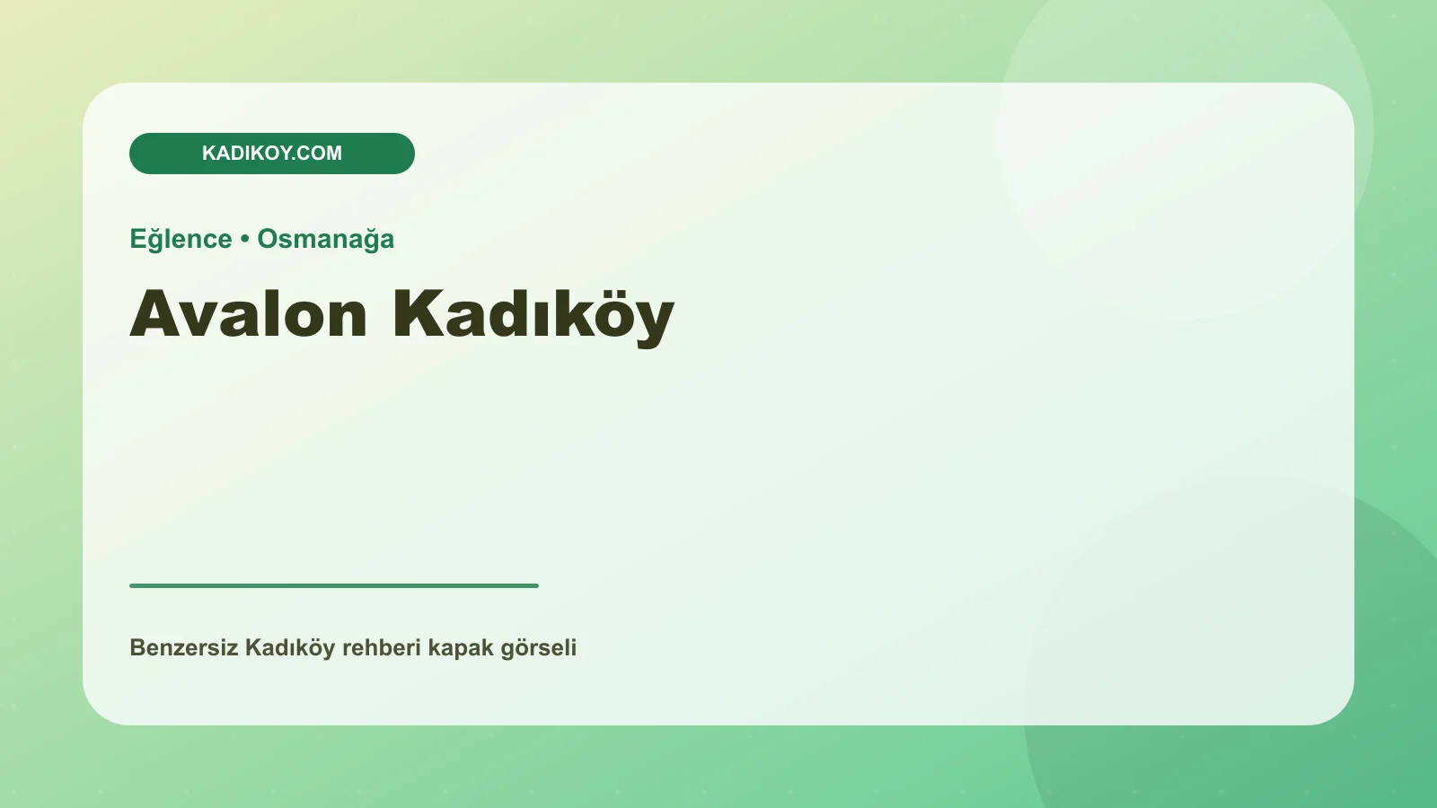 Avalon Kadıköy - Kadıköy işletme fotoğrafı