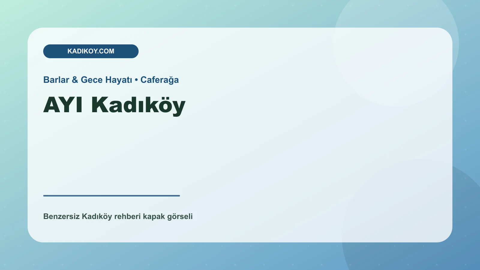 AYI Kadıköy - Kadıköy işletme fotoğrafı