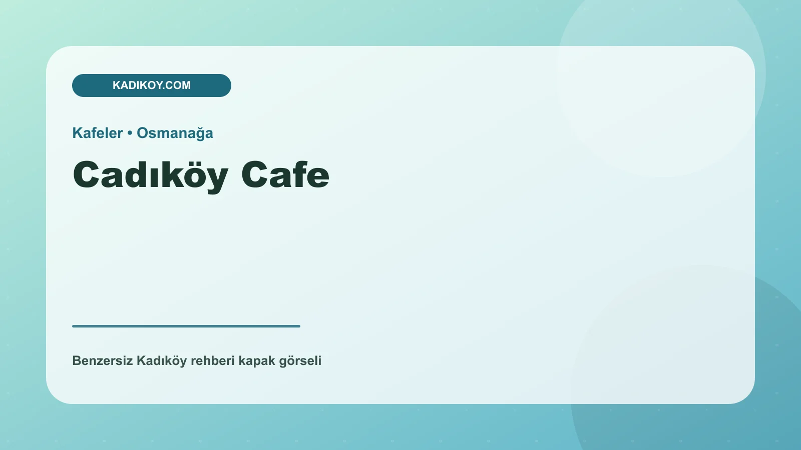 Cadıköy Cafe - Kadıköy işletme fotoğrafı