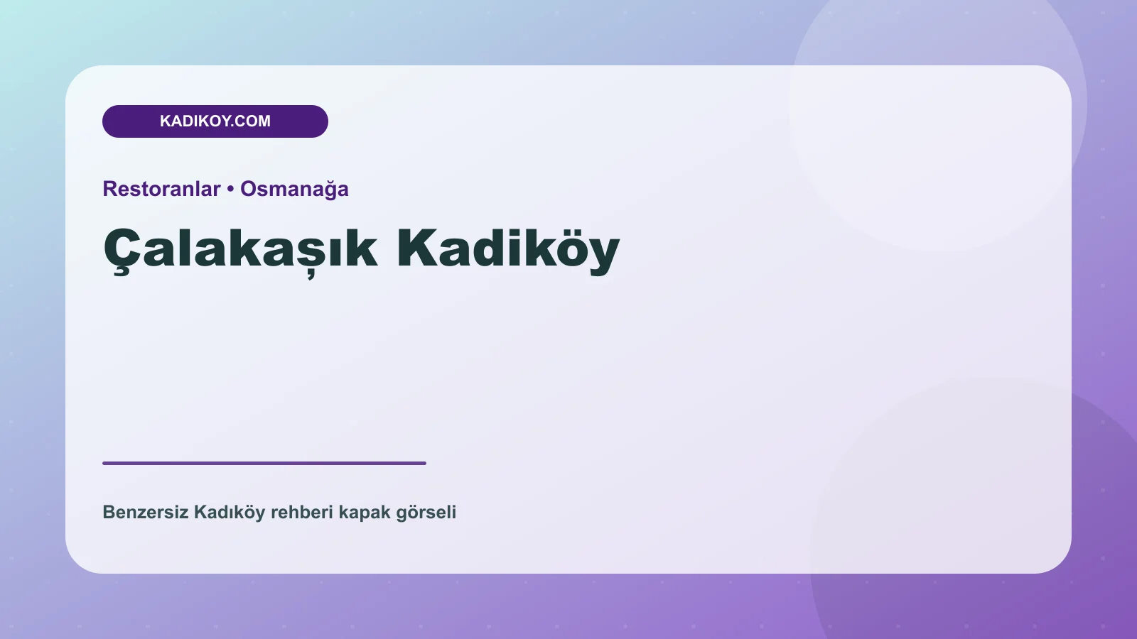 Çalakașık Kadiköy - Kadıköy işletme fotoğrafı