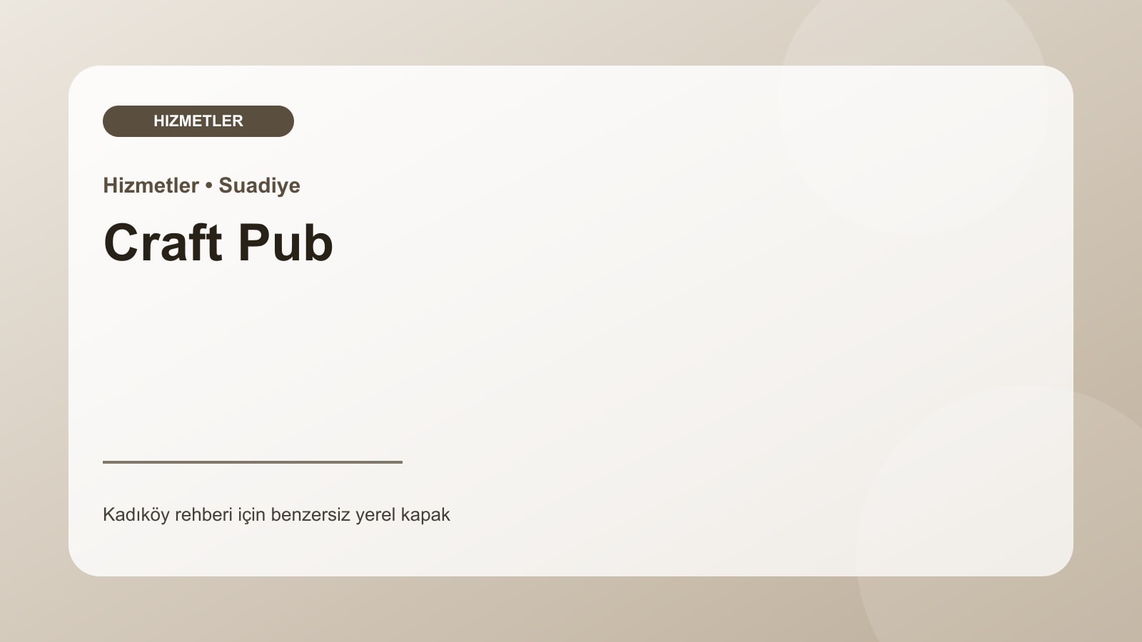 Craft Pub - Kadıköy işletme fotoğrafı