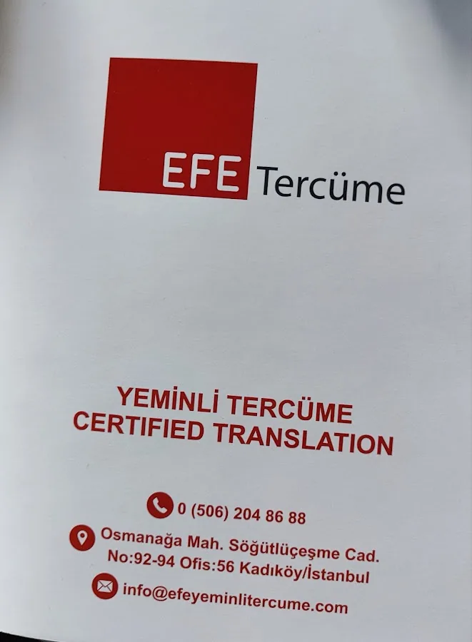 Efe Tercüme Bürosu - Kadıköy Yeminli Tercüme Ofisi - Kadıköy yakın mekan fotoğrafı