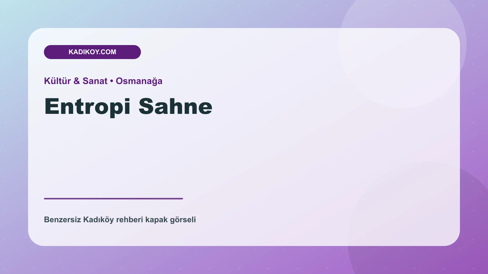 Entropi Sahne - Kadıköy işletme fotoğrafı