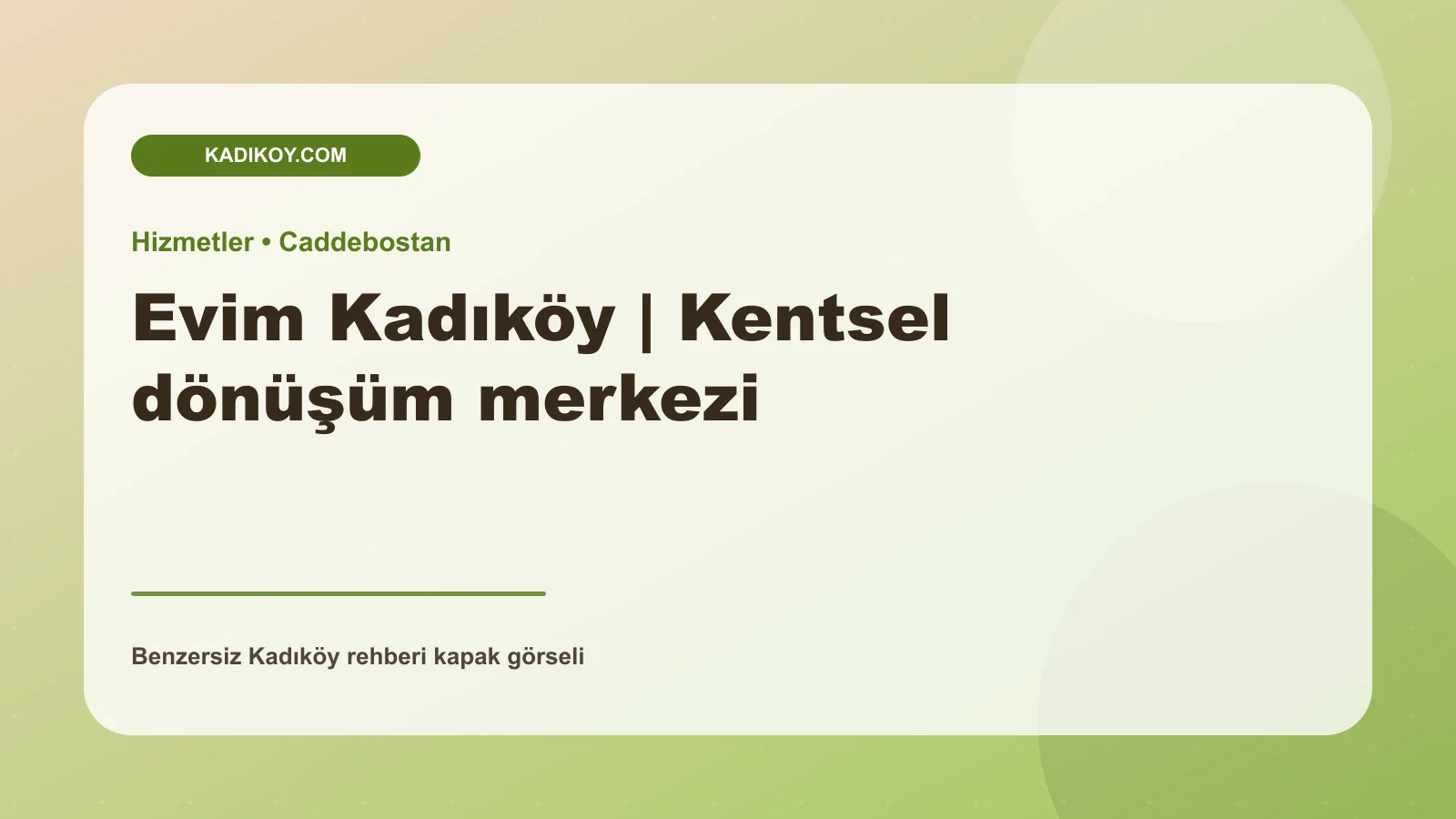 Evim Kadıköy | Kentsel dönüşüm merkezi - Kadıköy işletme fotoğrafı
