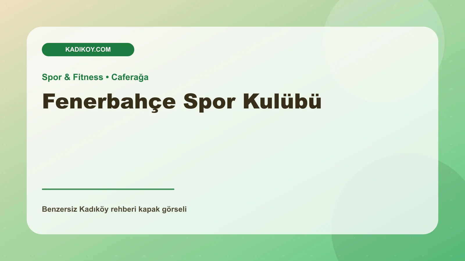 Fenerbahçe Spor Kulübü - Kadıköy işletme fotoğrafı