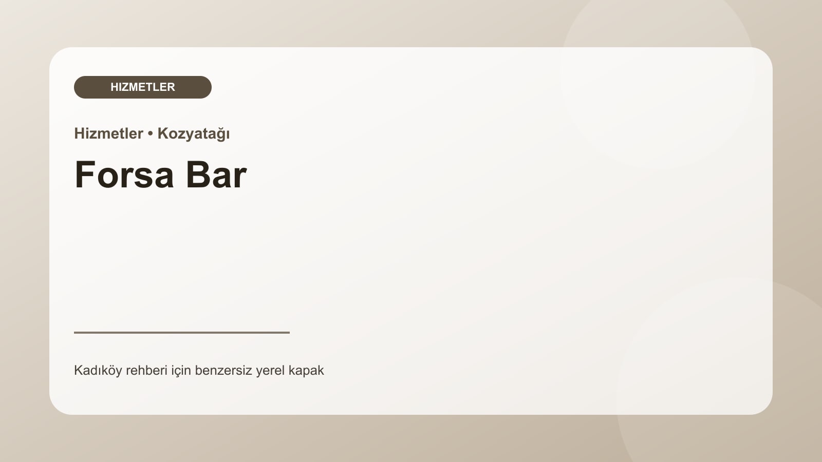 Forsa Bar - Kadıköy işletme fotoğrafı