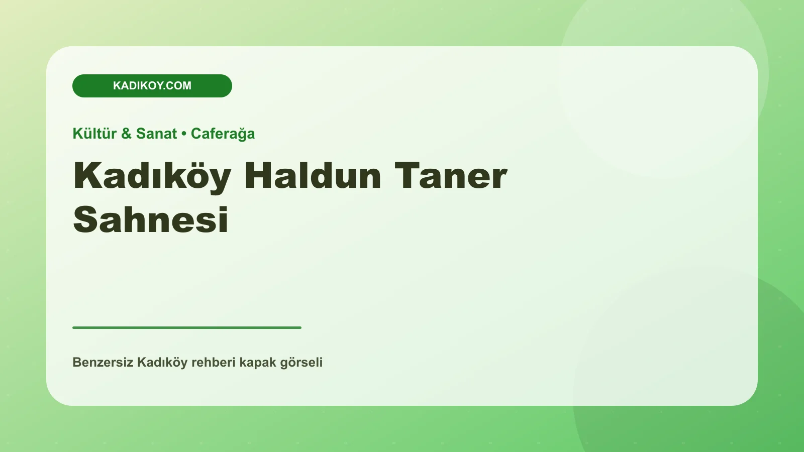 Kadıköy Haldun Taner Sahnesi - Kadıköy işletme fotoğrafı