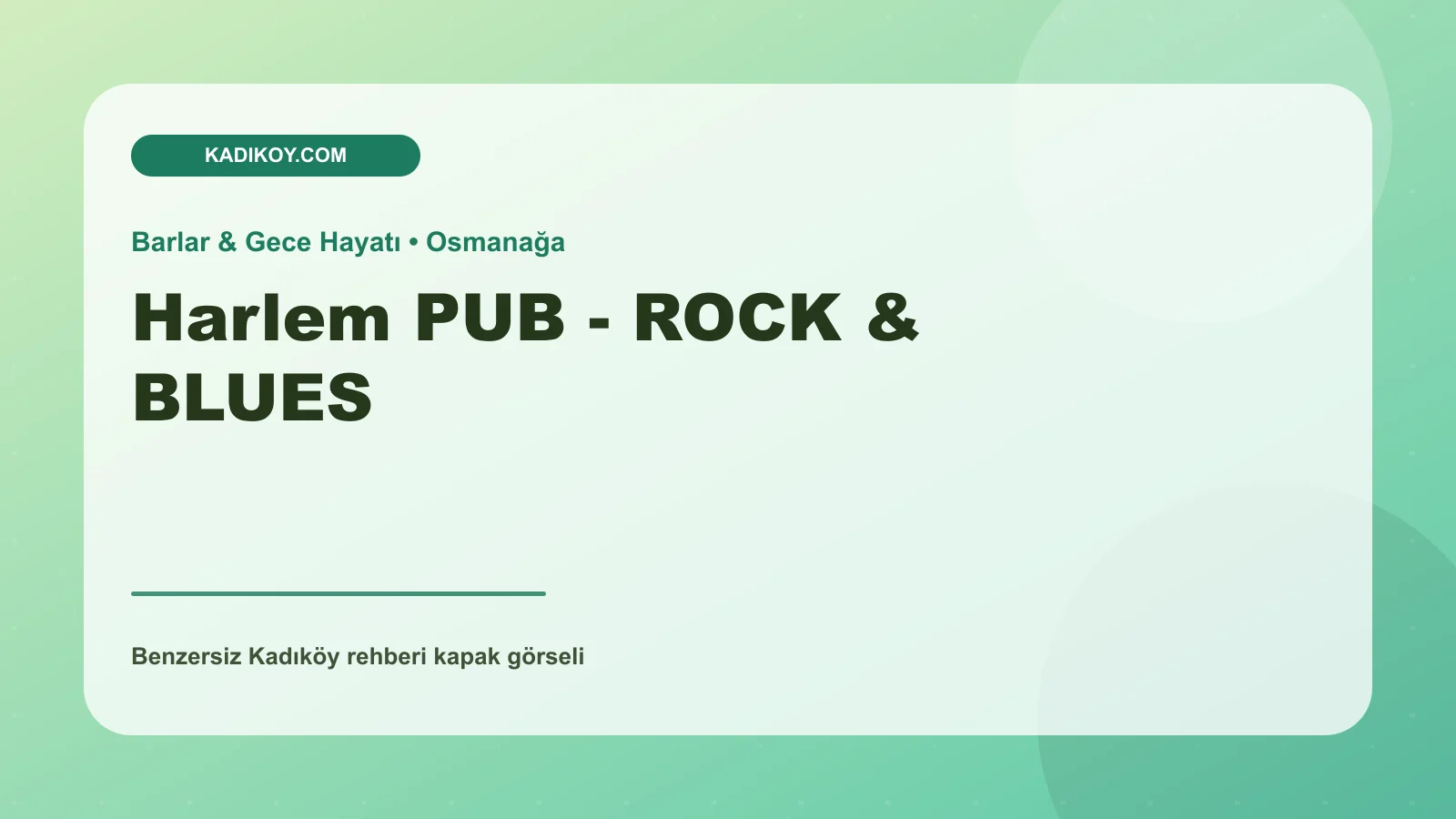 Harlem PUB - ROCK & BLUES - Kadıköy işletme fotoğrafı