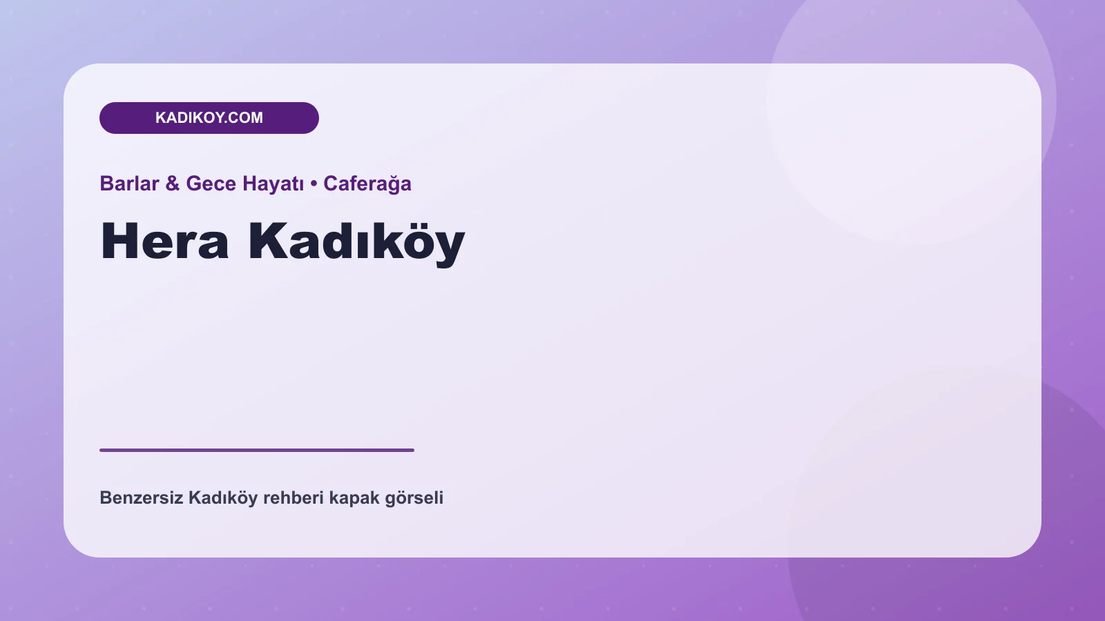 Hera Kadıköy - Kadıköy işletme fotoğrafı