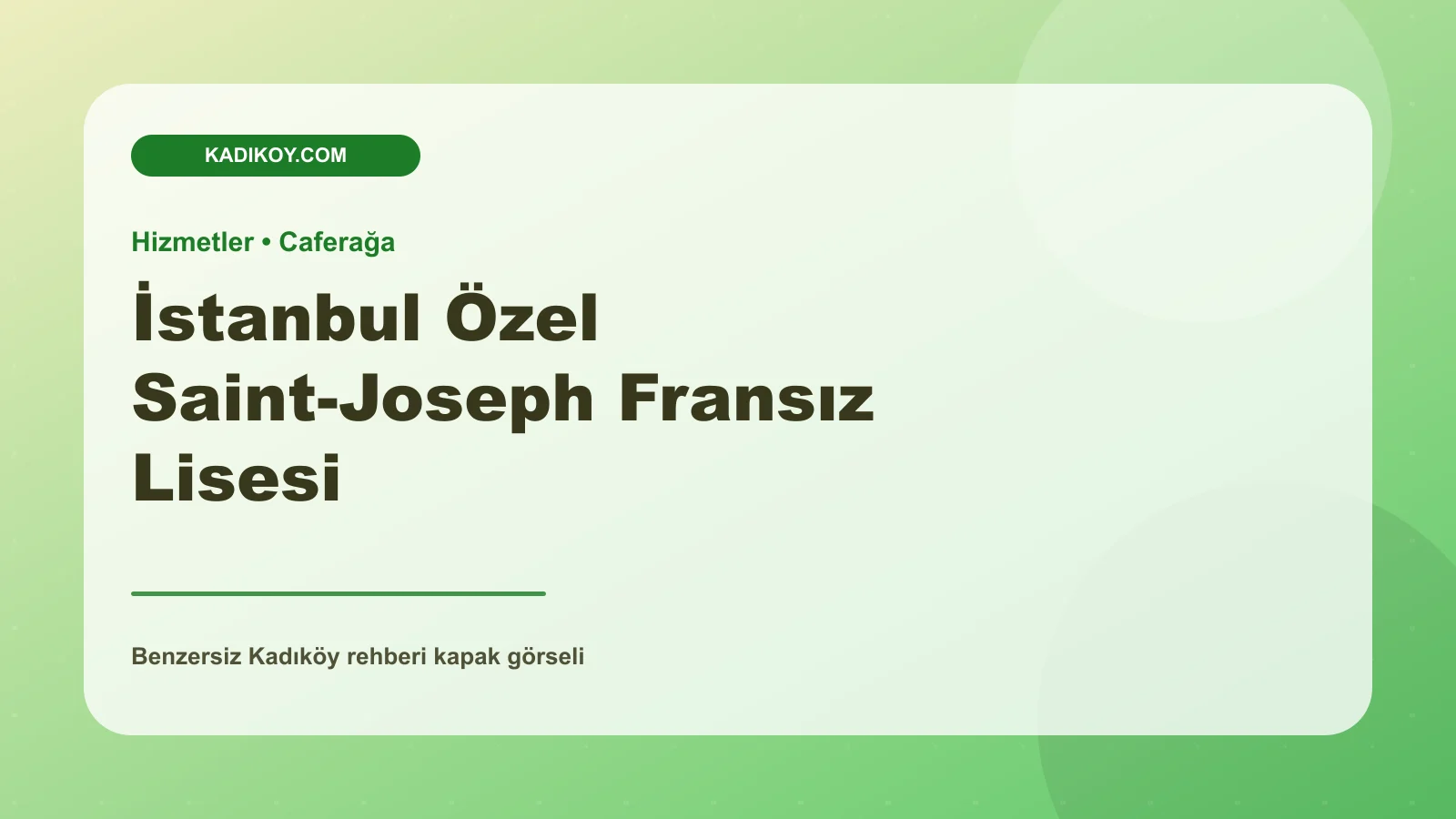 İstanbul Özel Saint-Joseph Fransız Lisesi - Kadıköy işletme fotoğrafı