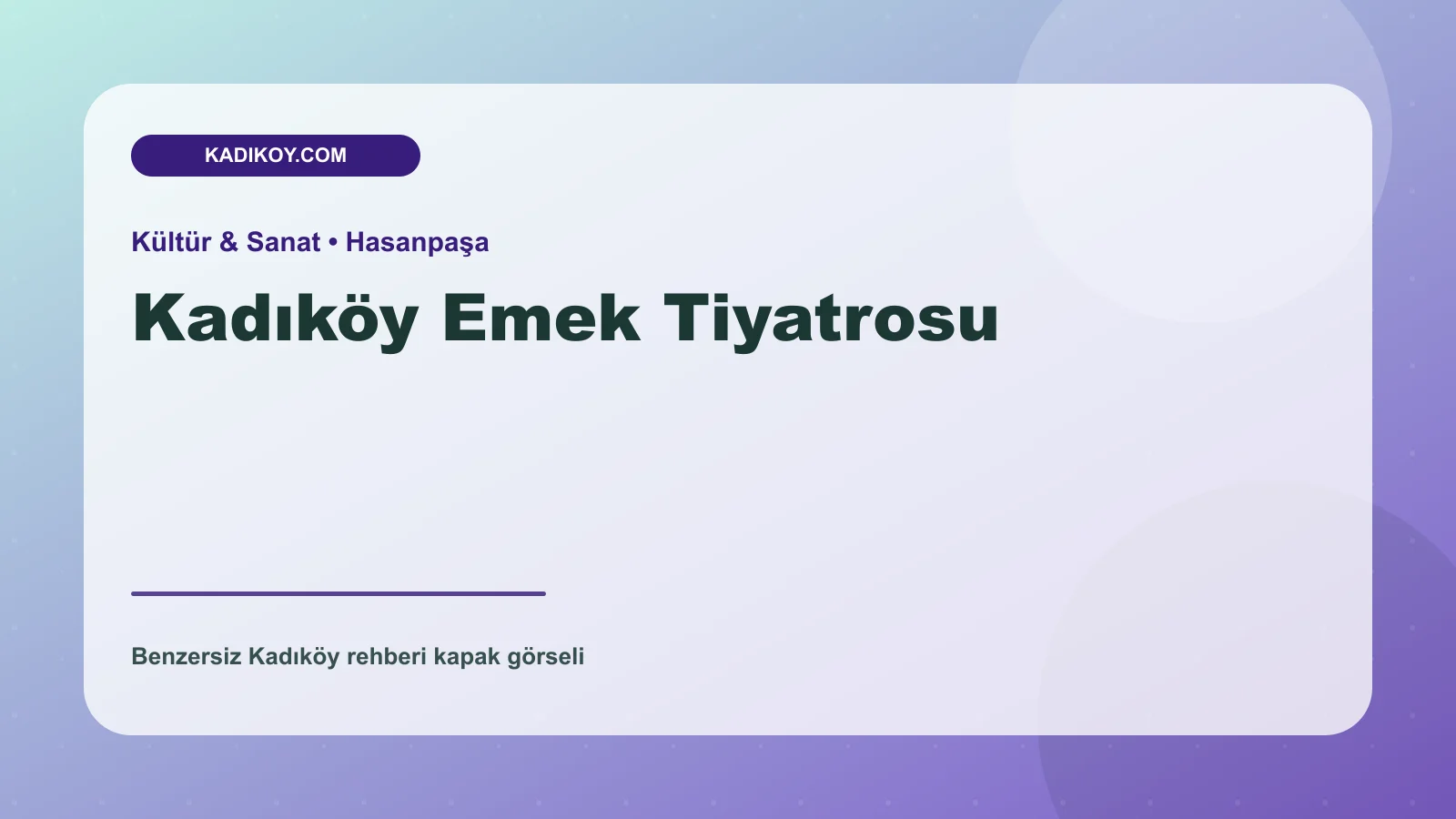 Kadıköy Emek Tiyatrosu - Kadıköy işletme fotoğrafı
