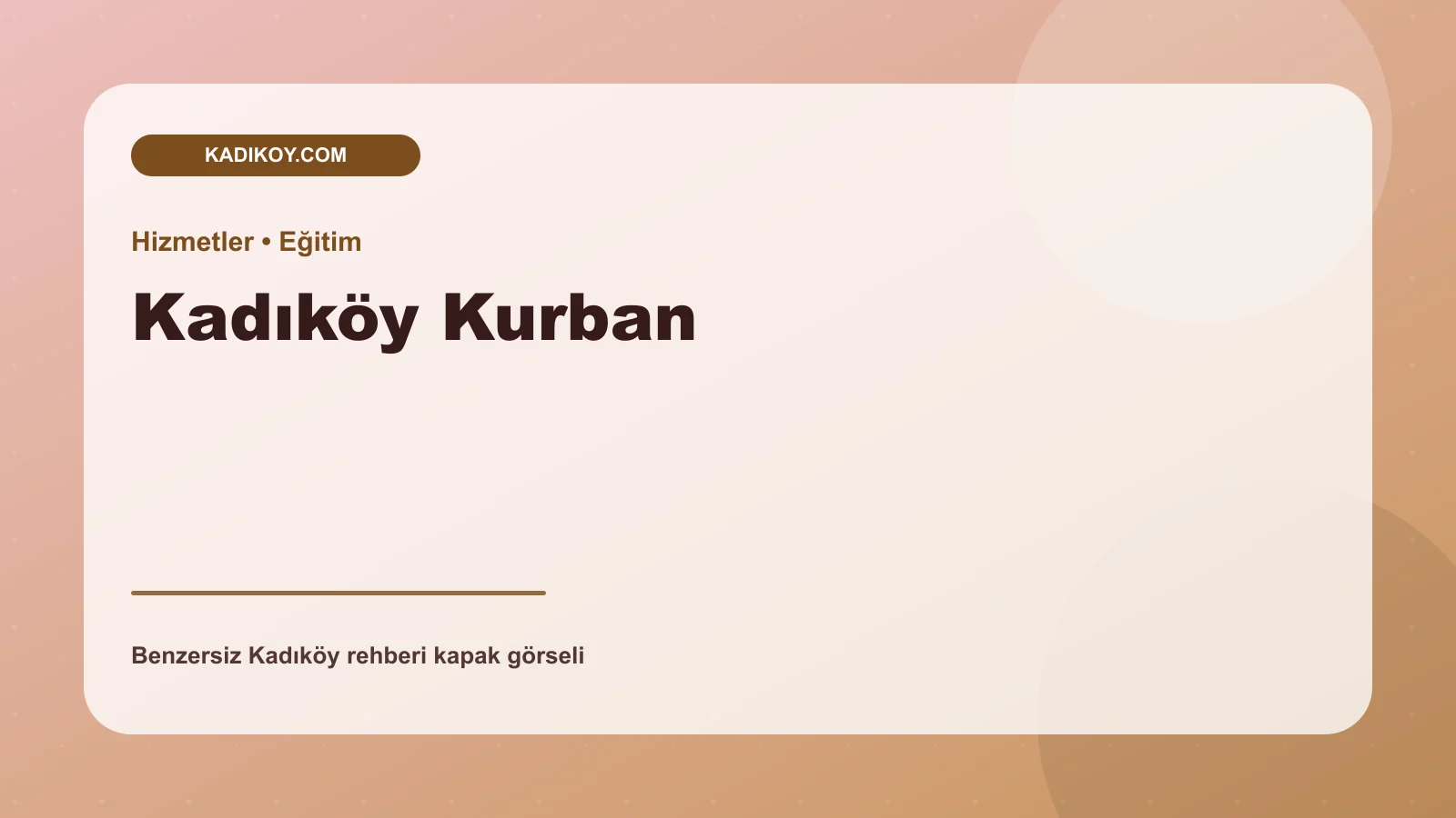 Kadıköy Kurban