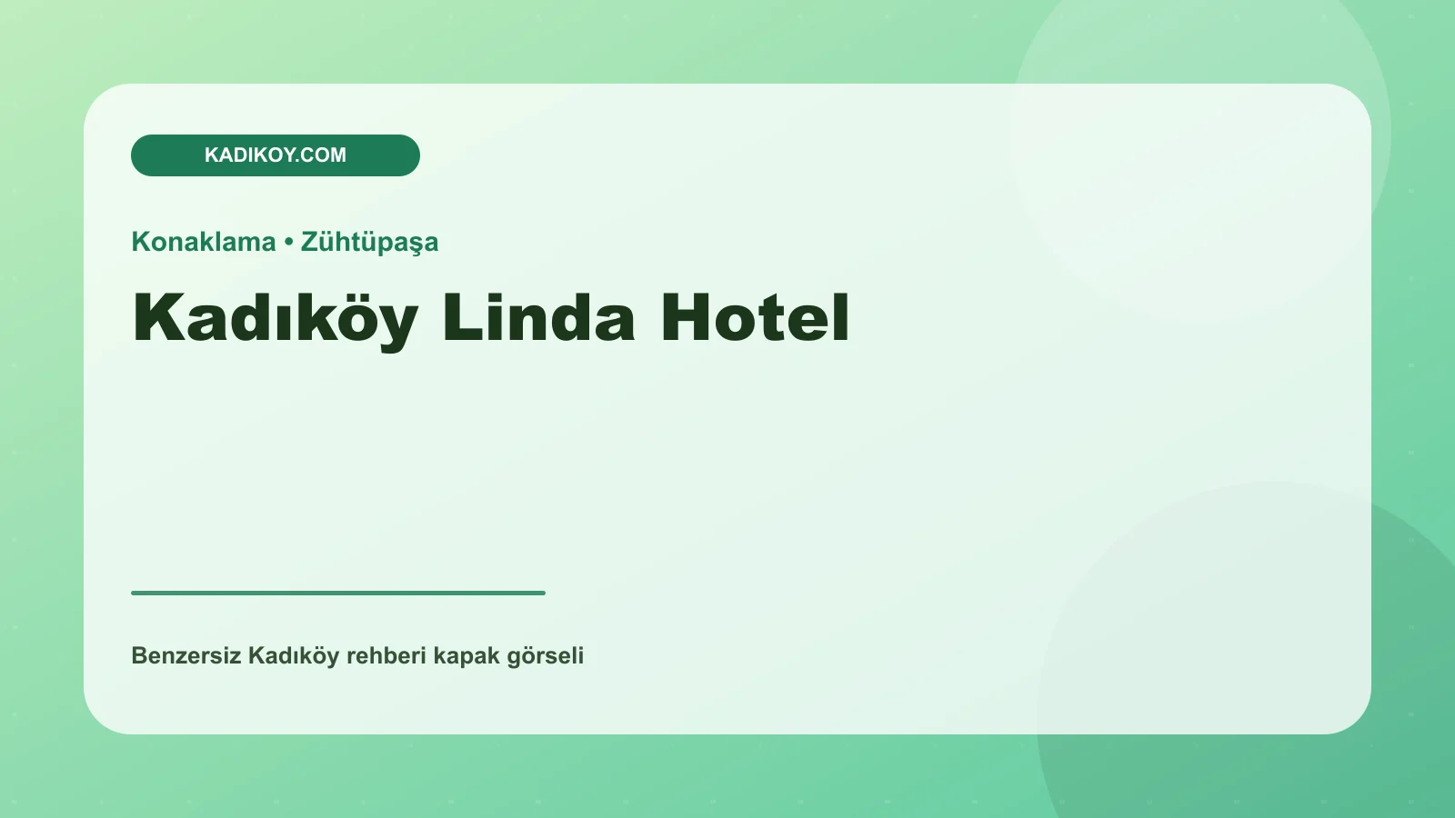 Kadıköy Linda Hotel - Kadıköy işletme fotoğrafı