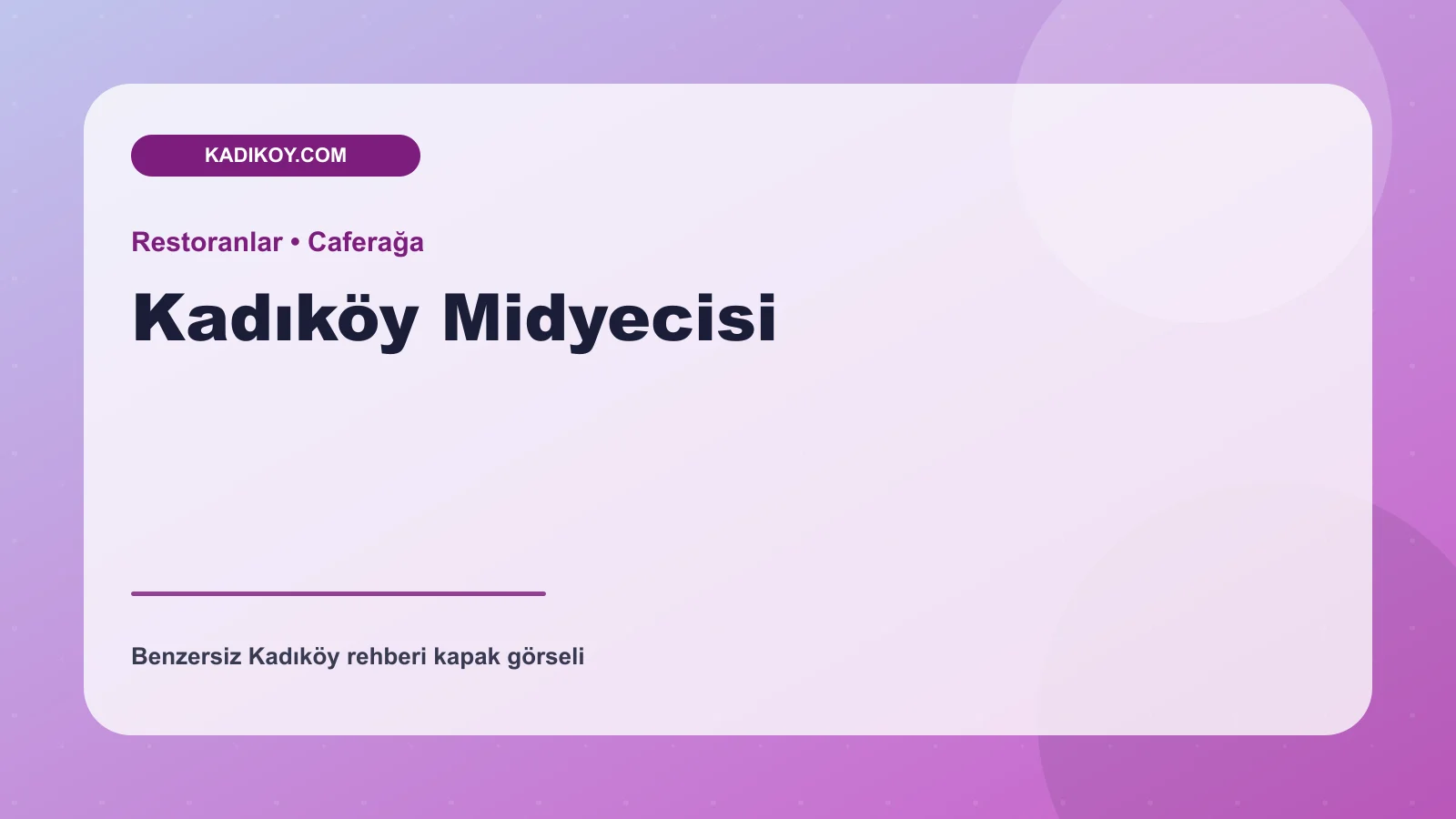 Kadıköy Midyecisi - Kadıköy işletme fotoğrafı