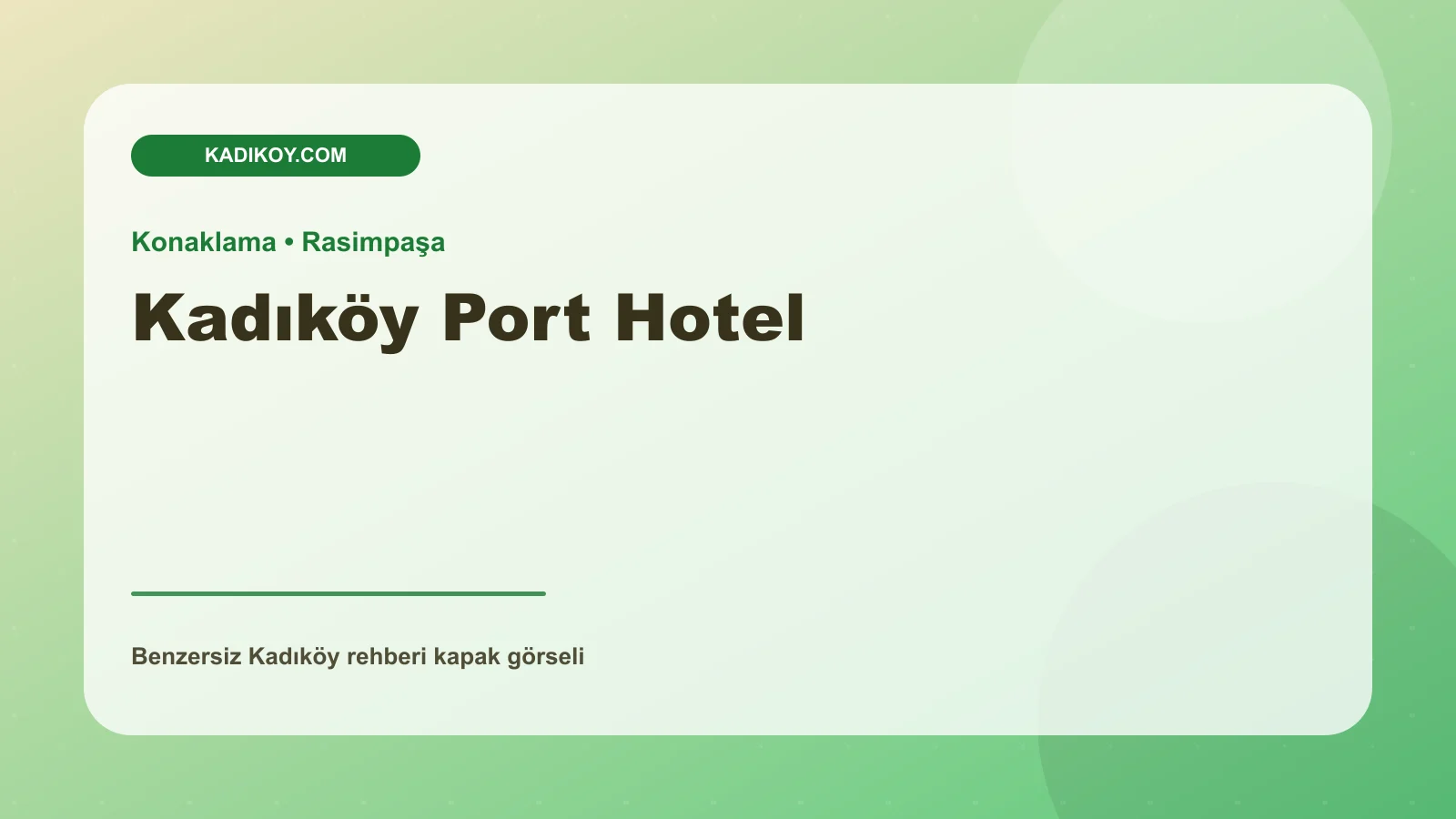 Kadıköy Port Hotel - Kadıköy işletme fotoğrafı