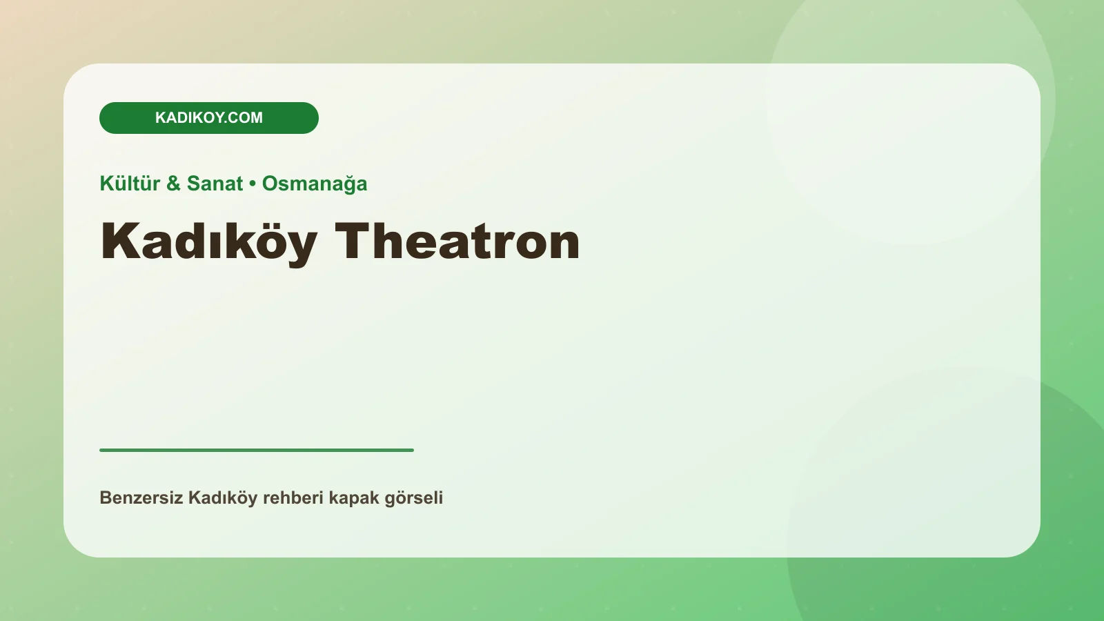 Kadıköy Theatron - Kadıköy işletme fotoğrafı