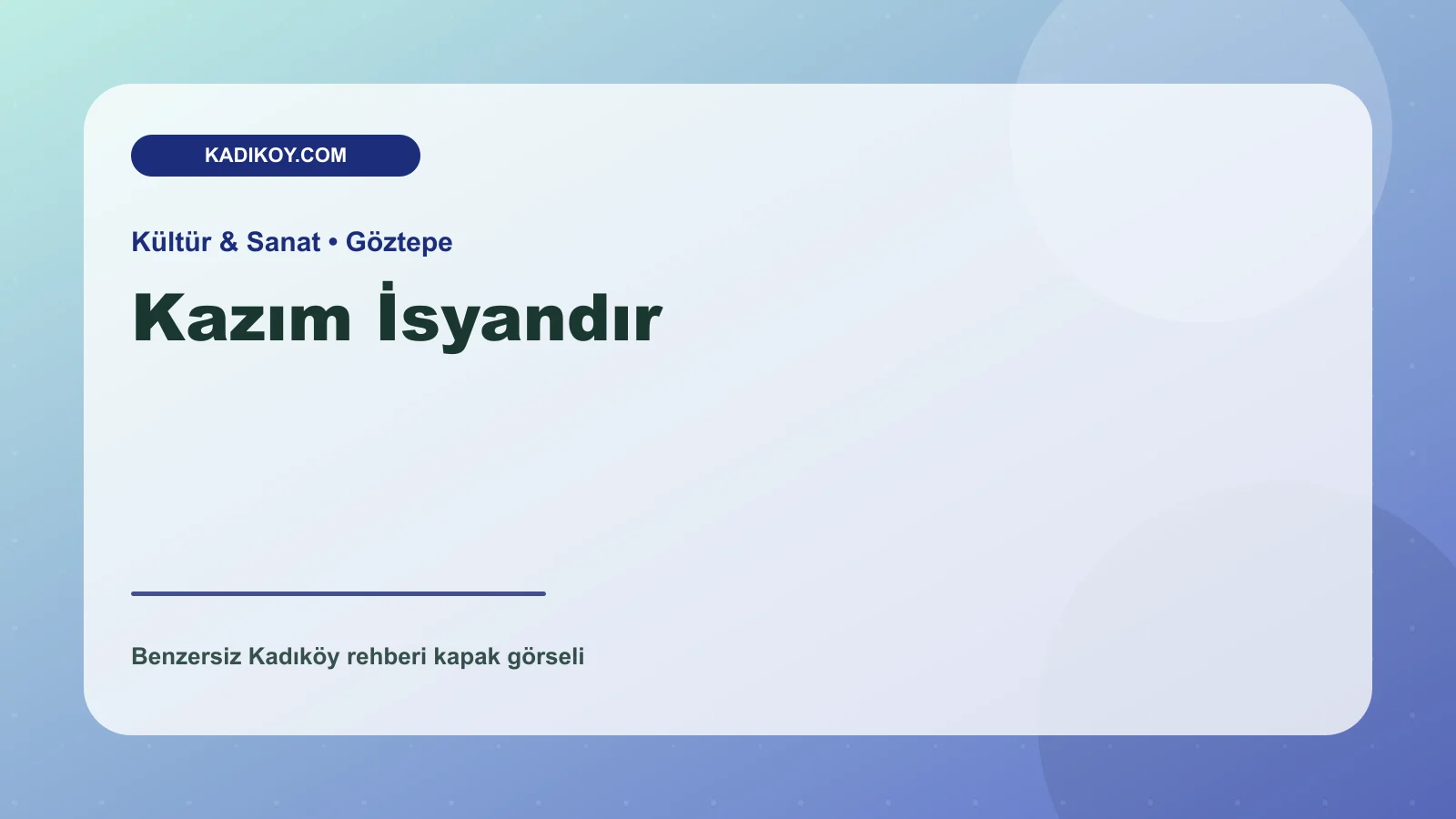 Kazım İsyandır - Kadıköy işletme fotoğrafı
