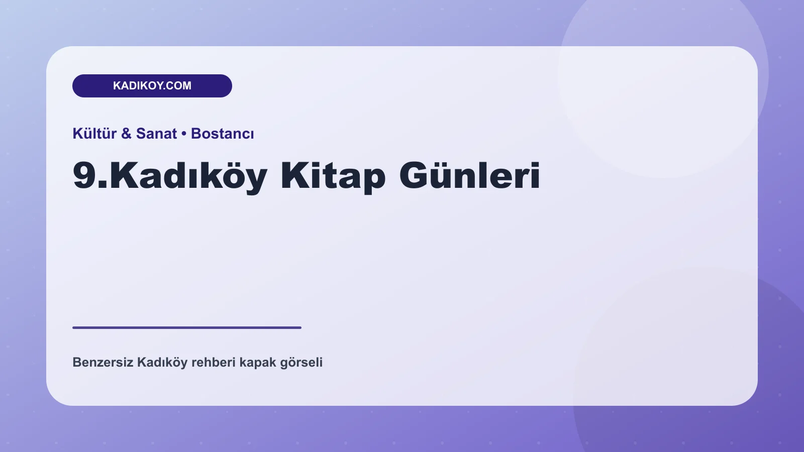 9.Kadıköy Kitap Günleri - Kadıköy işletme fotoğrafı