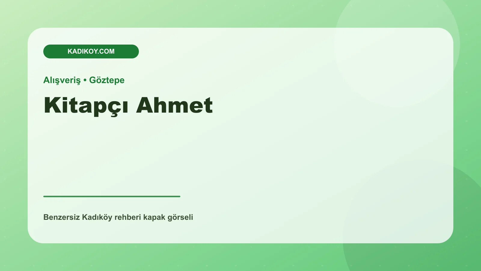 Kitapçı Ahmet - Kadıköy işletme fotoğrafı