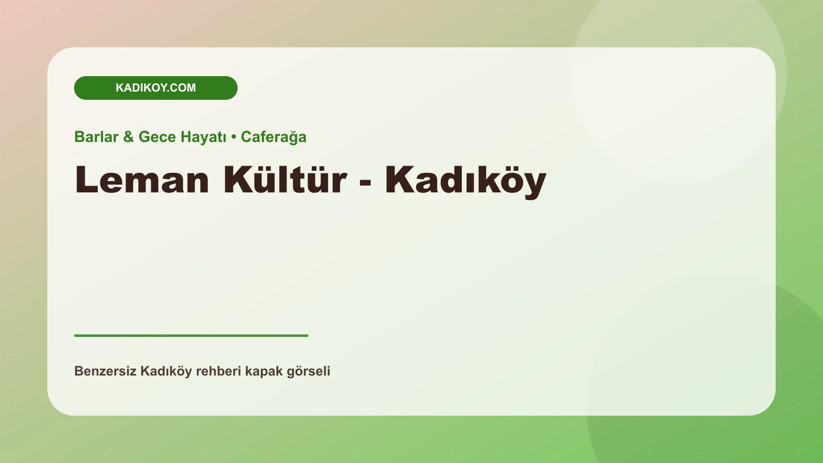 Leman Kültür - Kadıköy - Kadıköy işletme fotoğrafı