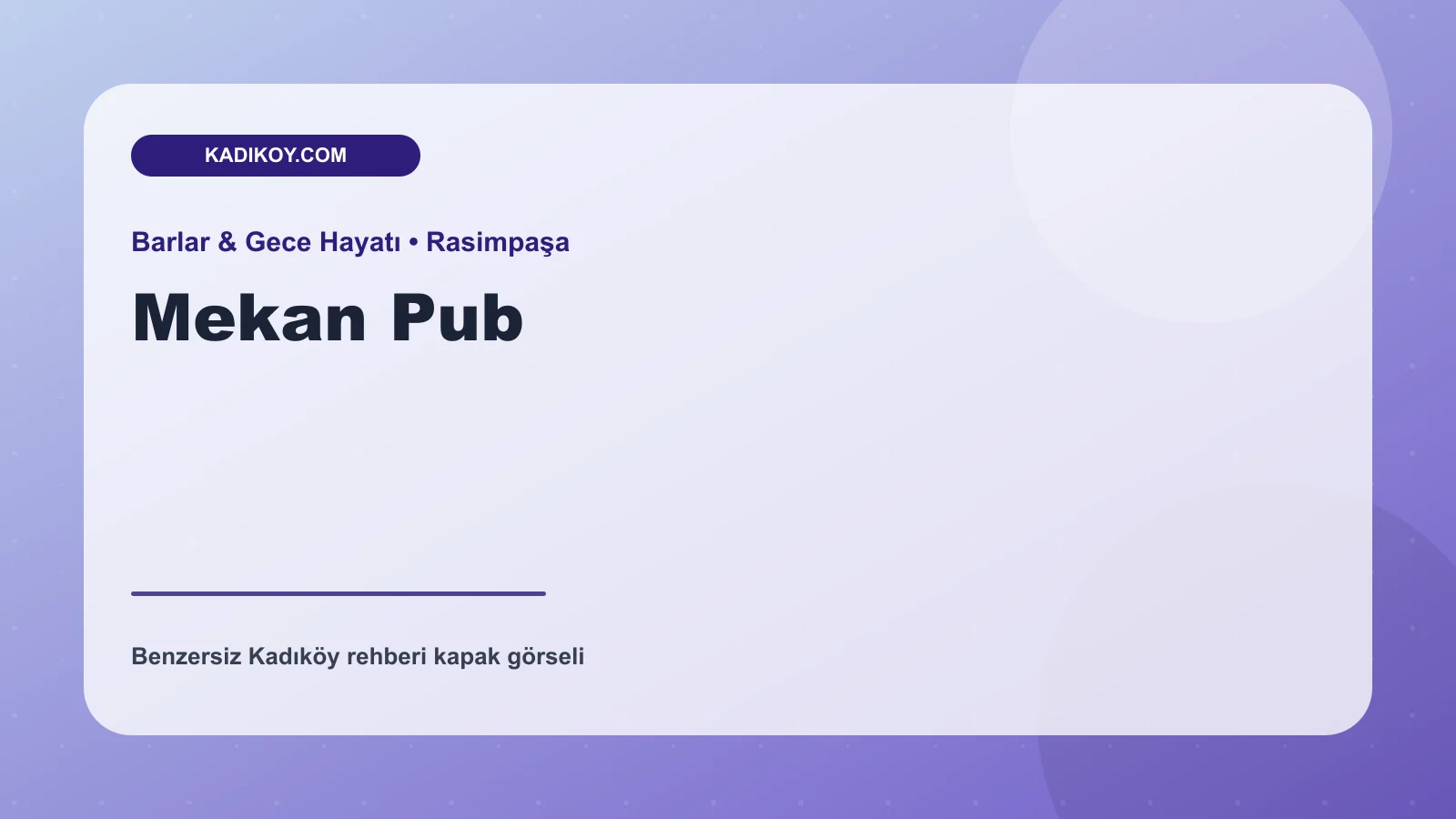 Mekan Pub - Kadıköy işletme fotoğrafı