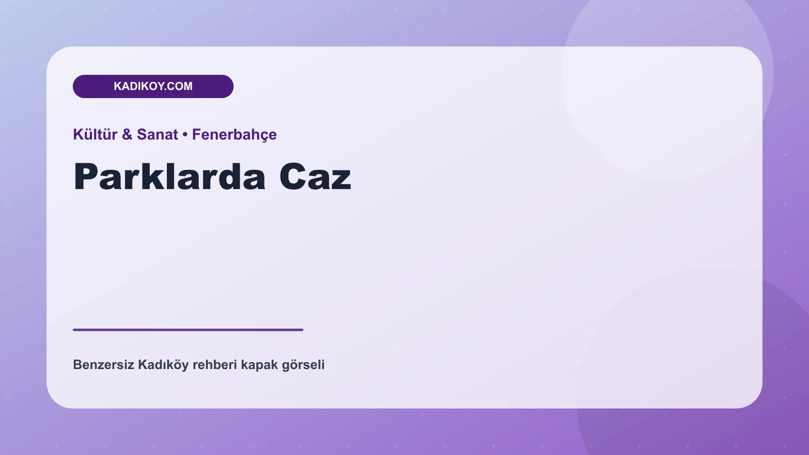 Parklarda Caz - Kadıköy işletme fotoğrafı