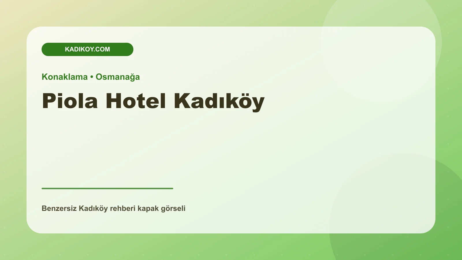 Piola Hotel Kadıköy - Kadıköy işletme fotoğrafı