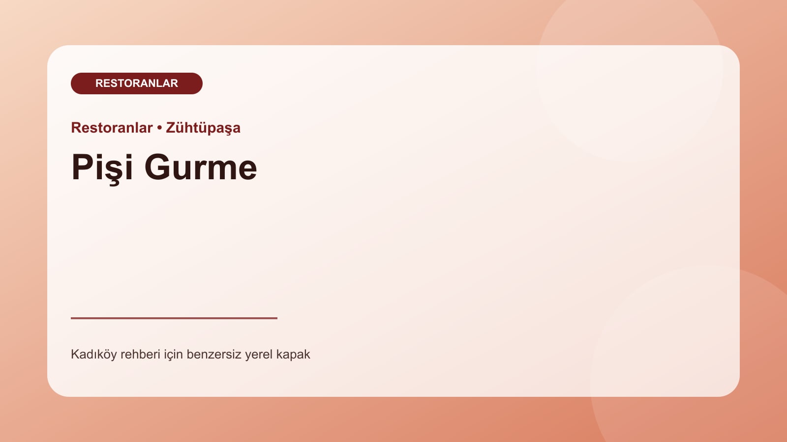 Pişi Gurme - Kadıköy işletme fotoğrafı