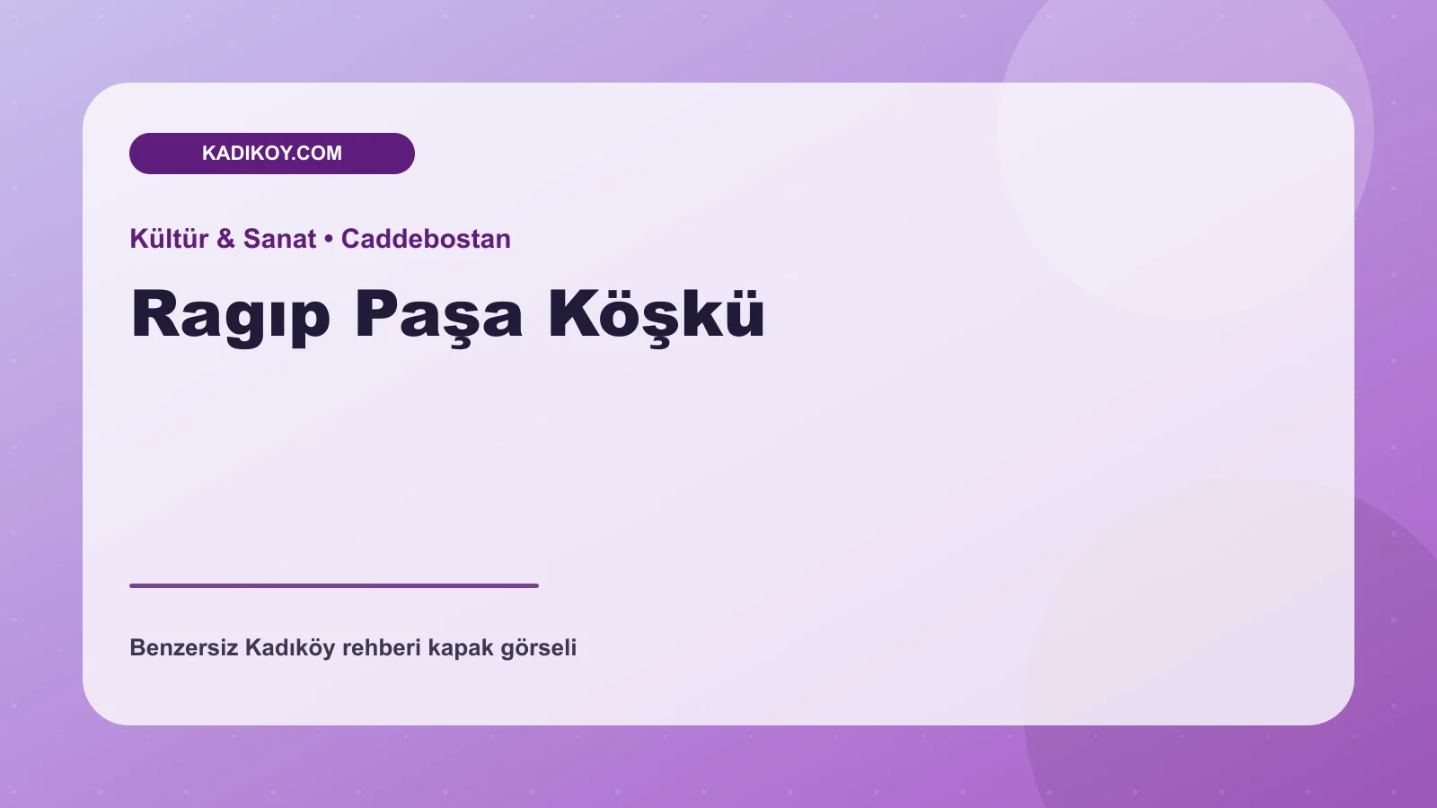 Ragıp Paşa Köşkü - Kadıköy işletme fotoğrafı