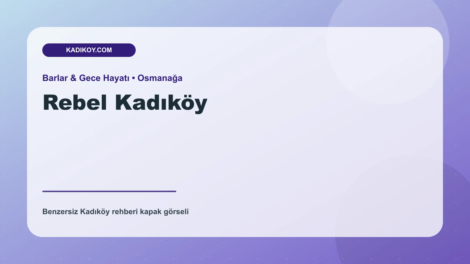 Rebel Kadıköy - Kadıköy işletme fotoğrafı